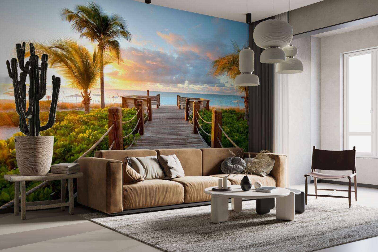 Fotobehang route naar de tropische kust