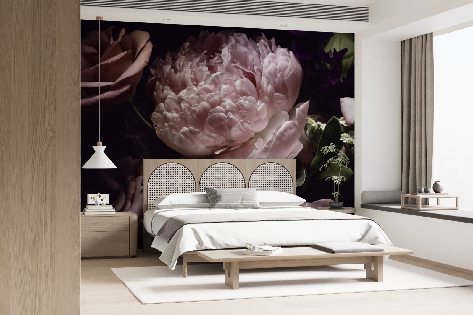 Fotobehang retro rozenset