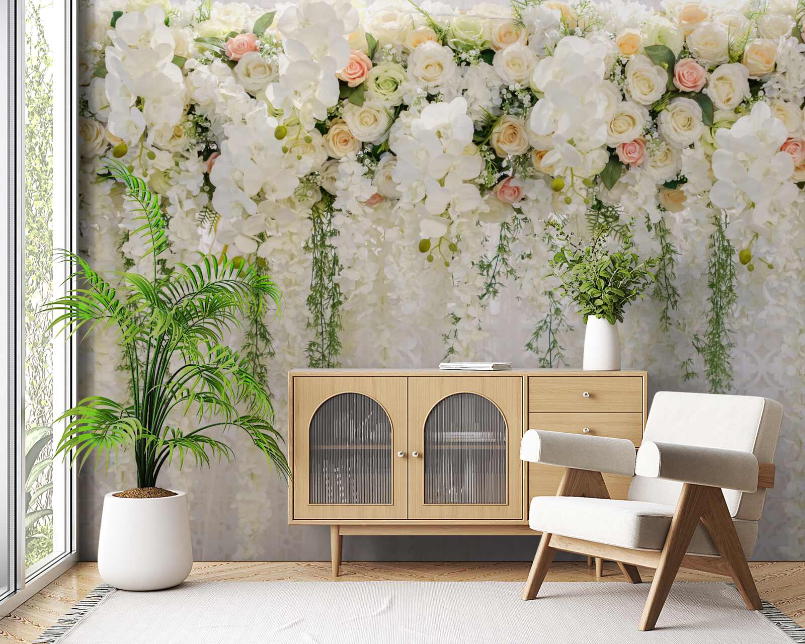 Fotobehang compositie van delicate orchideeënbloemen