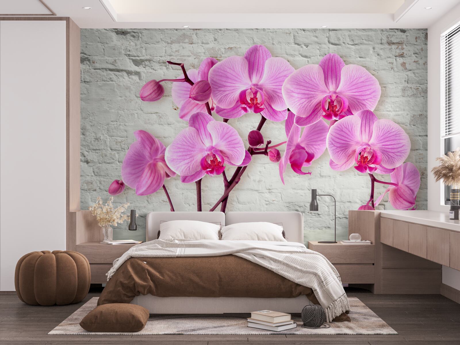 Fotobehang zacht paarse orchidee bloem