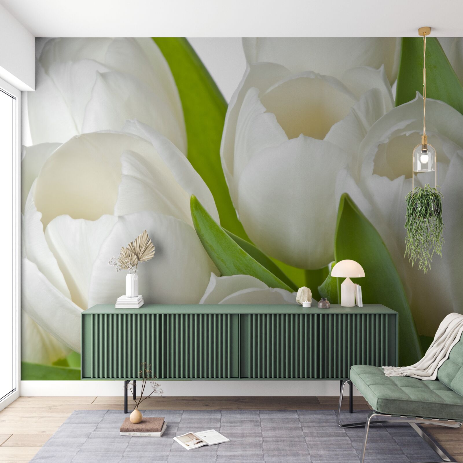 Fotobehang prachtige heldere tulpen