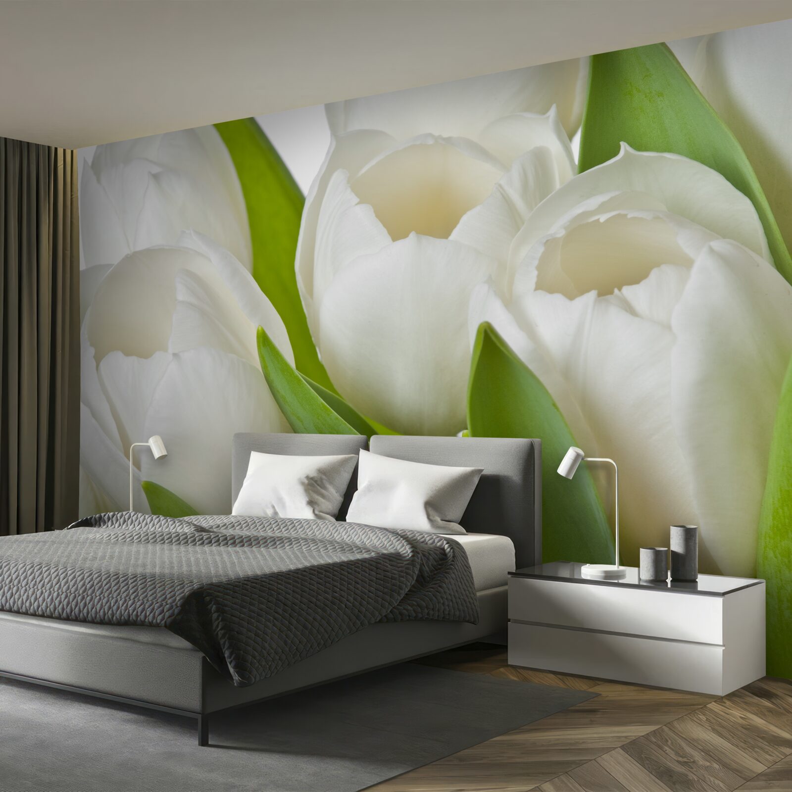 Fotobehang prachtige heldere tulpen