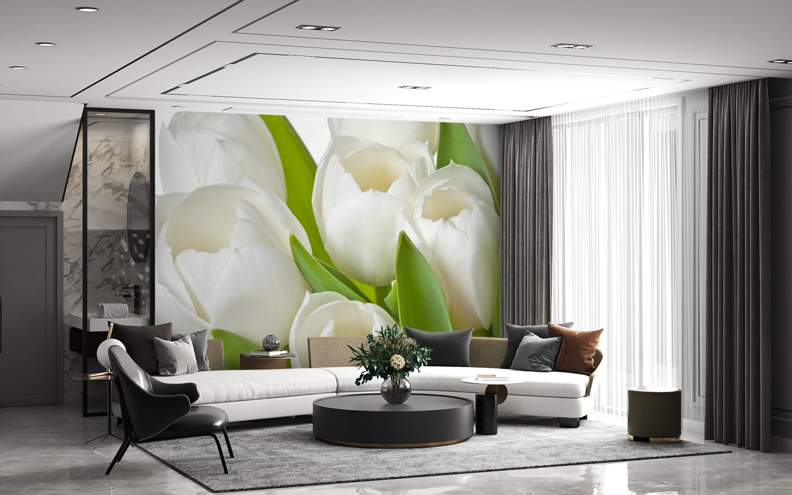 Fotobehang prachtige heldere tulpen