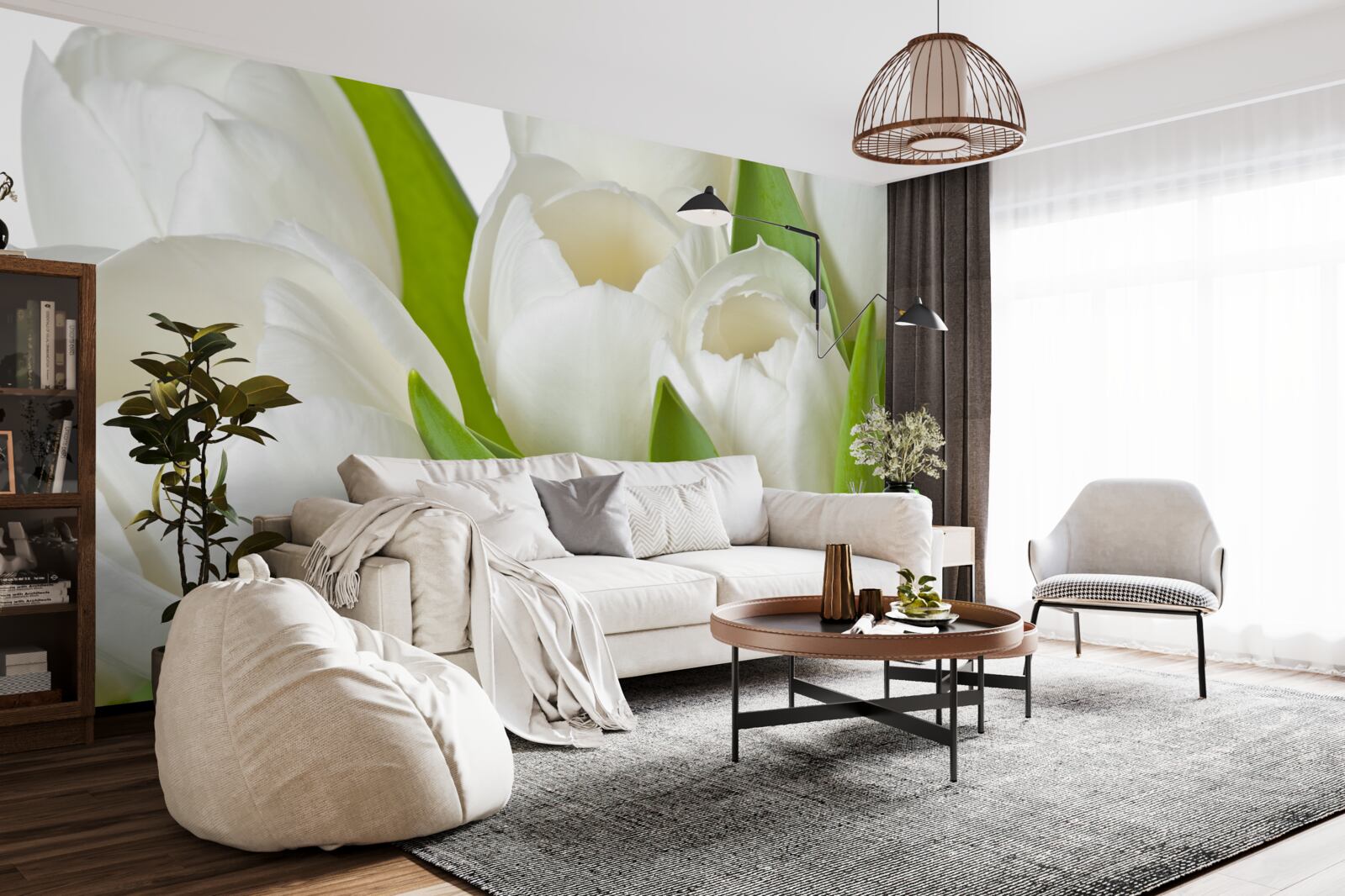 Fotobehang prachtige heldere tulpen