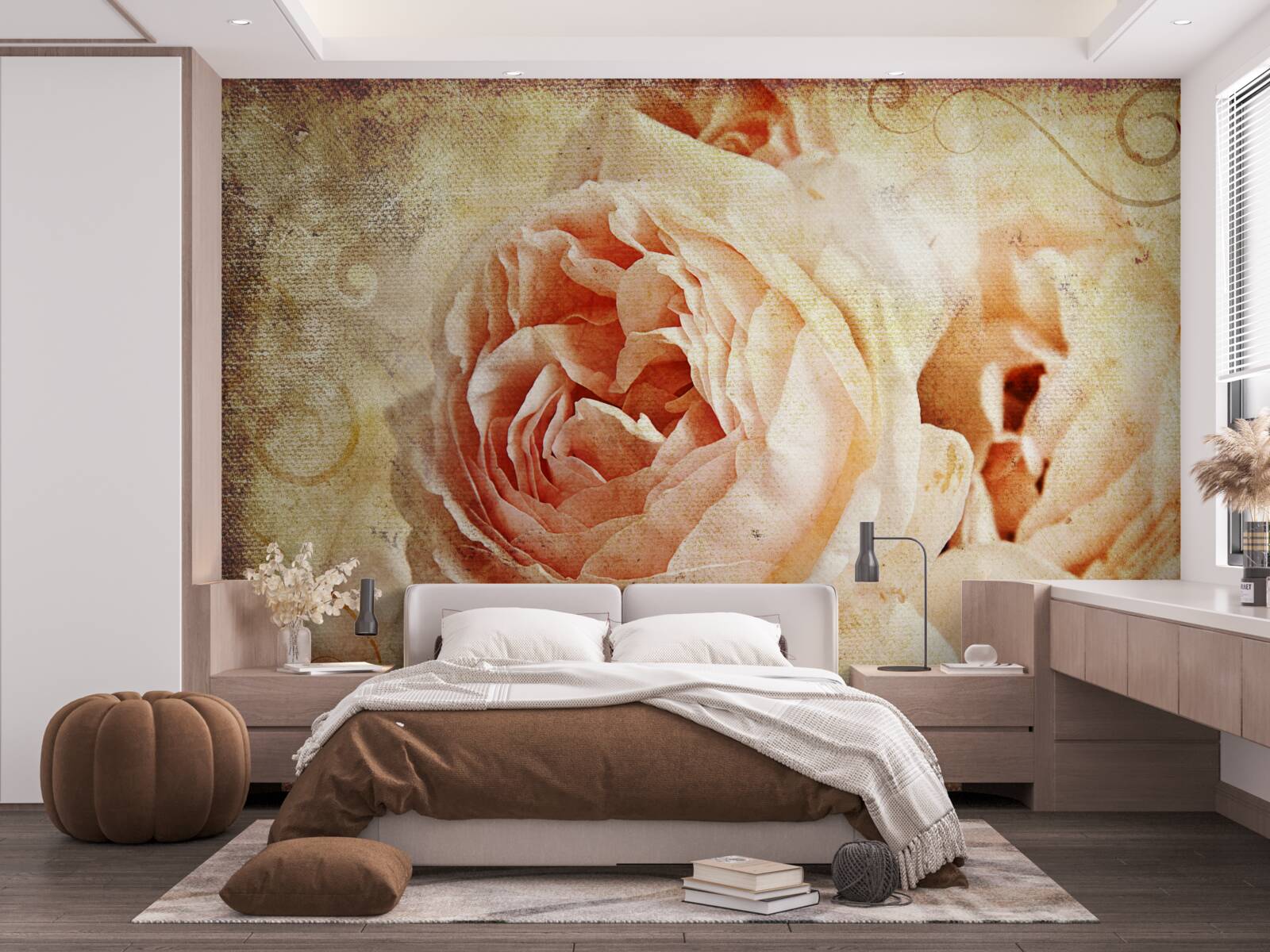 Fotobehang vintage rozen