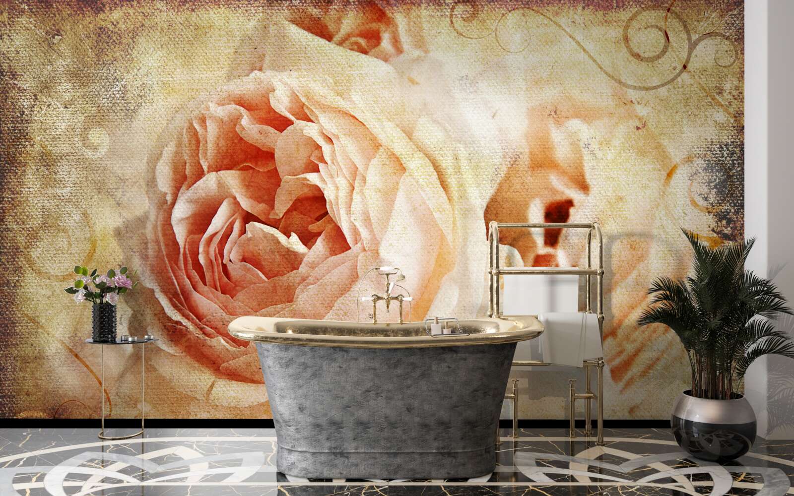 Fotobehang vintage rozen