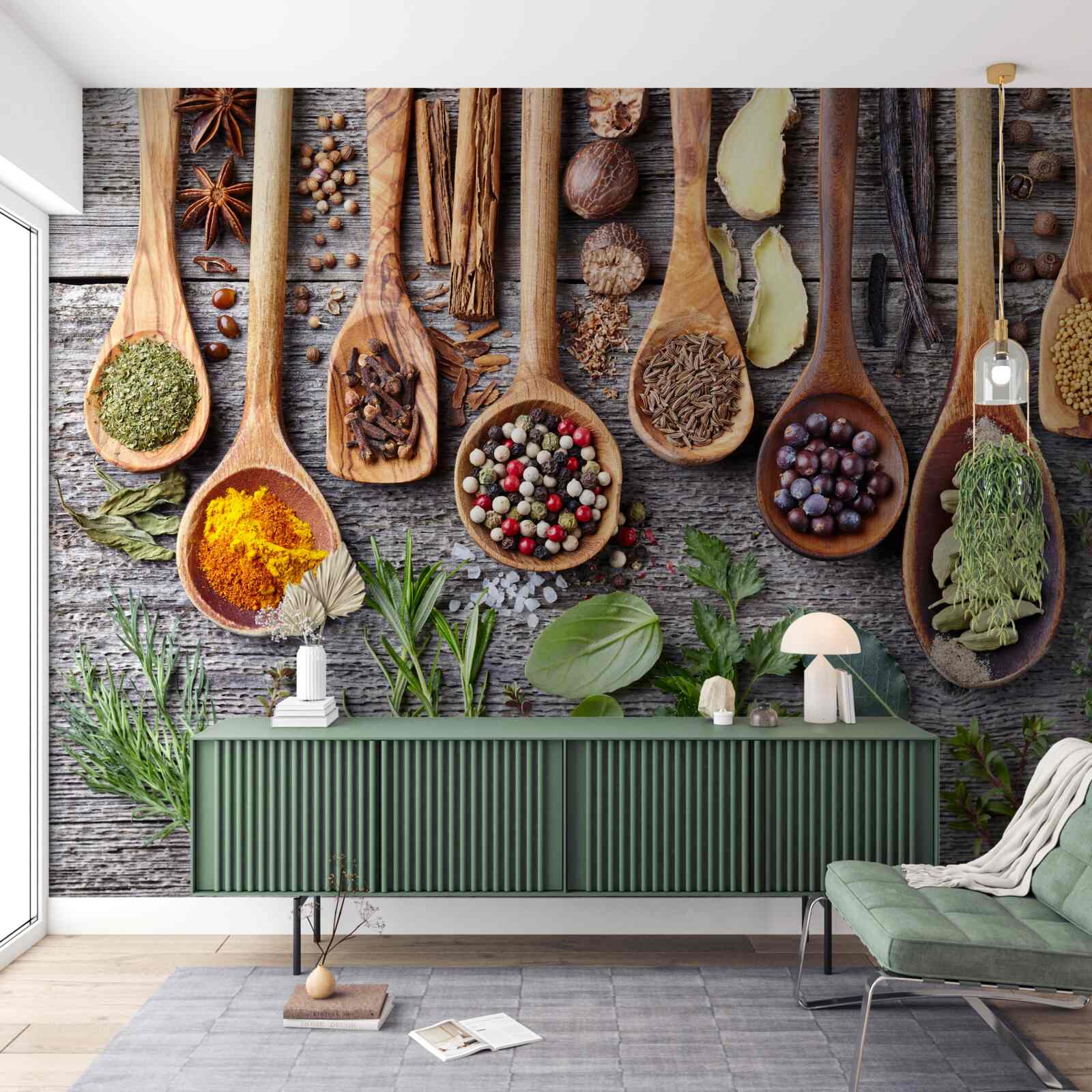 Fotobehang veelkleurige specerijen met een aroma