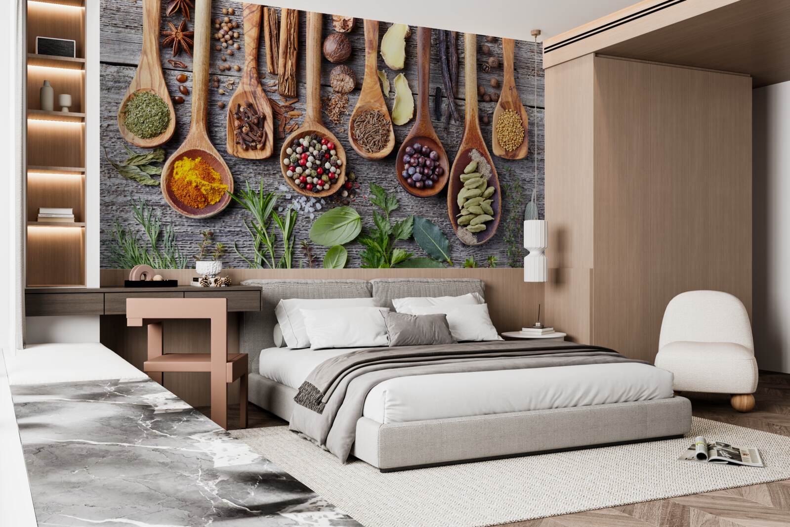 Fotobehang veelkleurige specerijen met een aroma