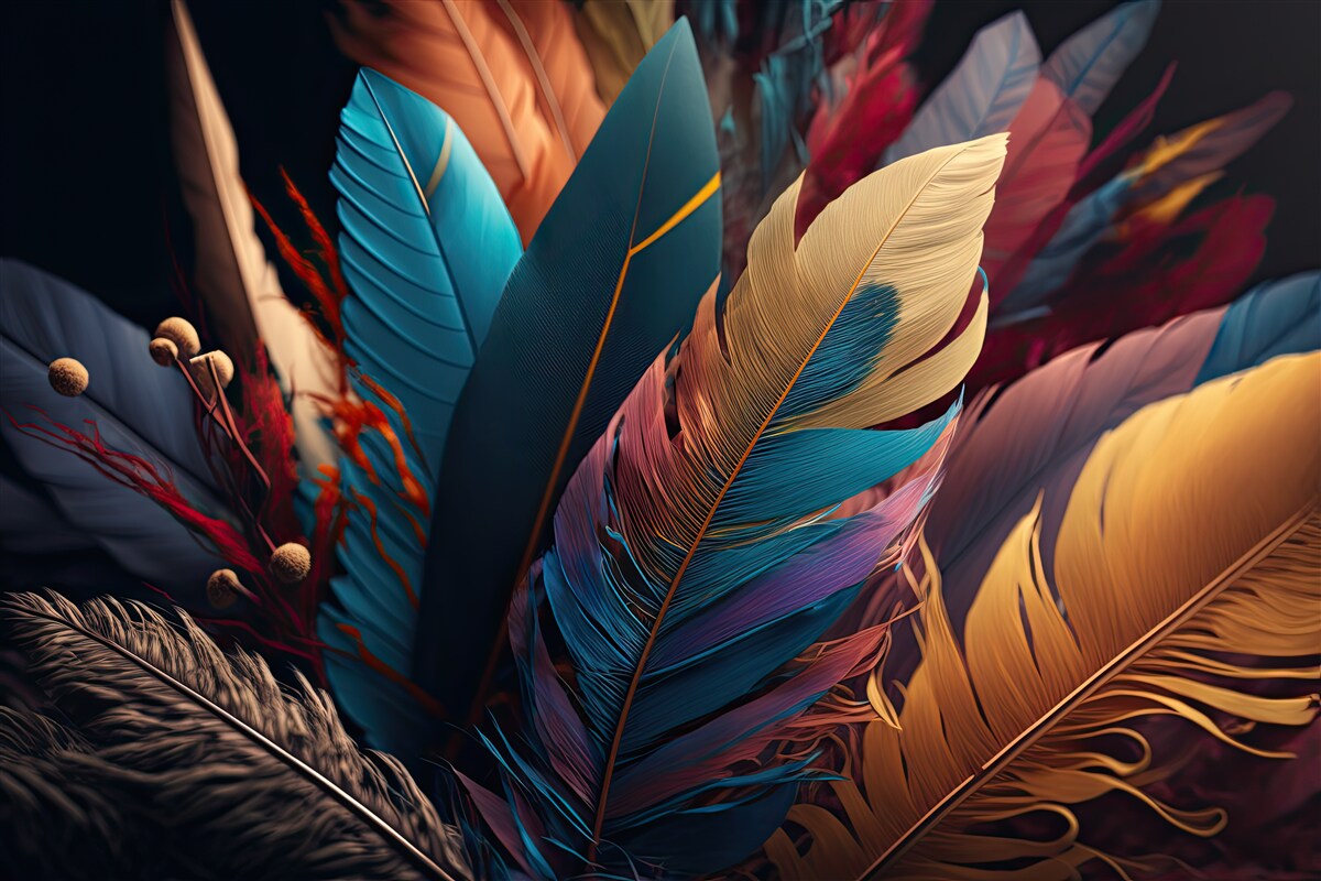 Fotobehang extravagant abstract verenkleed