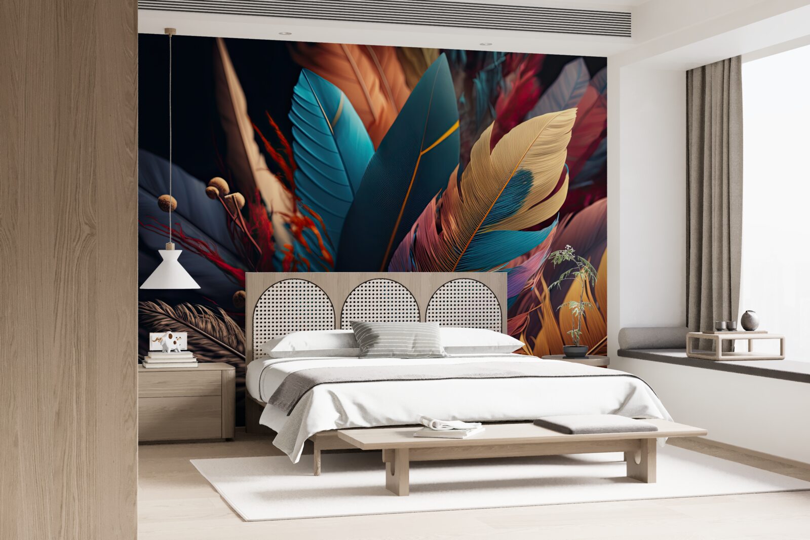 Fotobehang extravagant abstract verenkleed