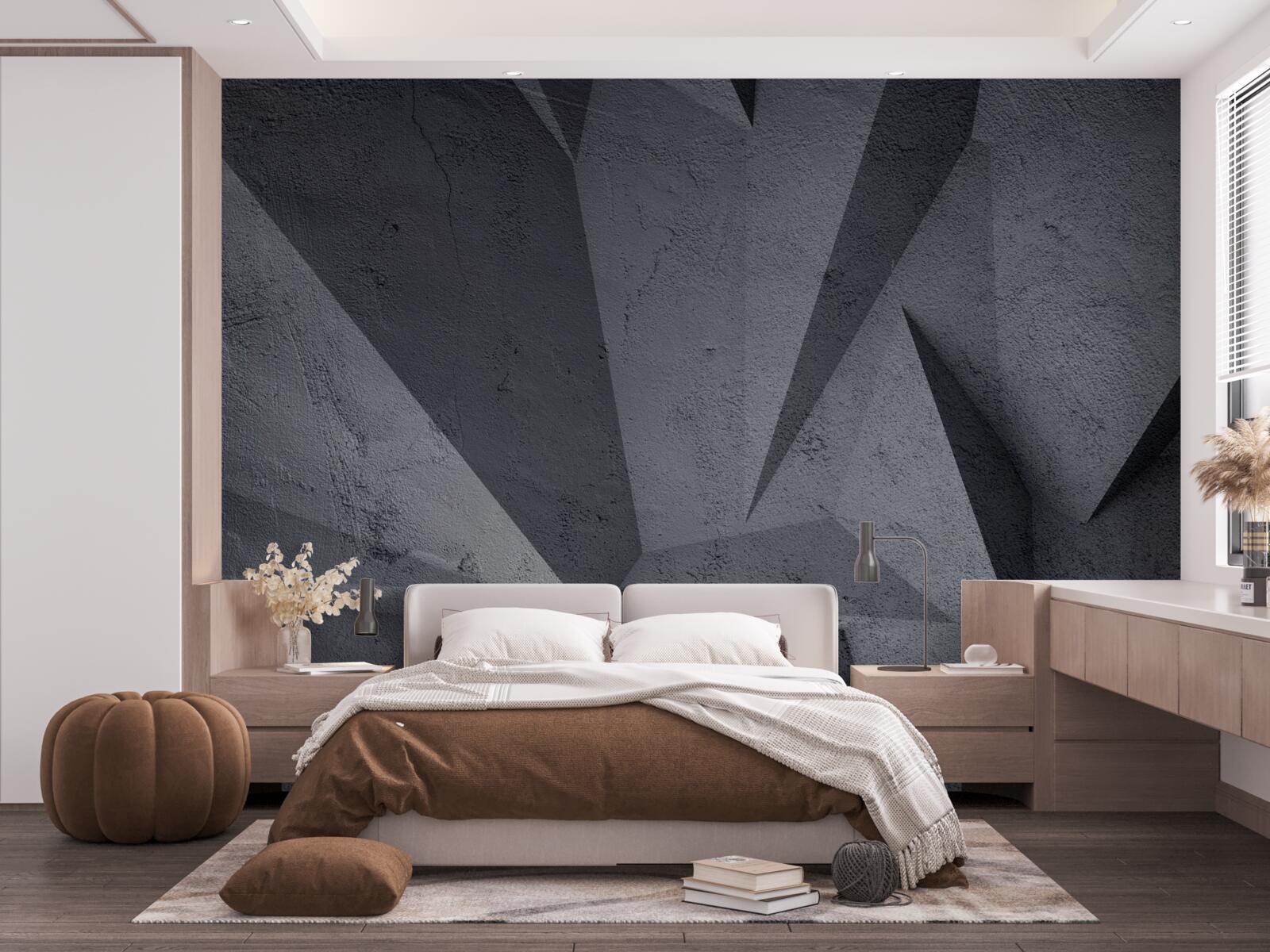 Fotobehang beelden van betonsteen