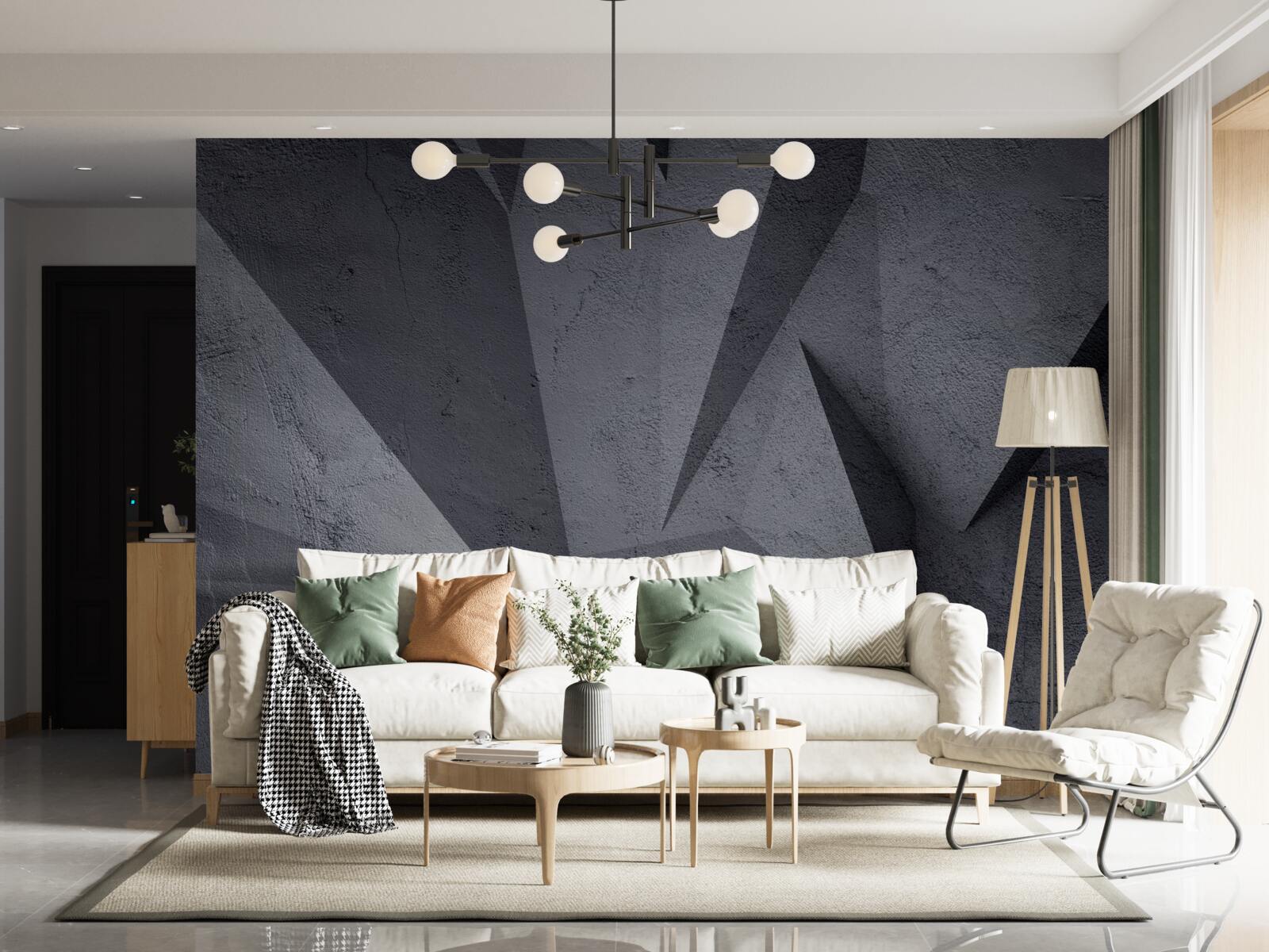 Fotobehang beelden van betonsteen