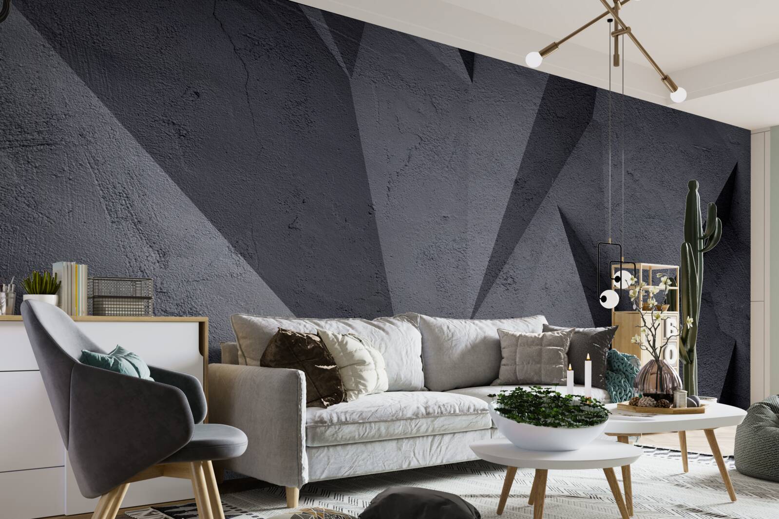 Fotobehang beelden van betonsteen