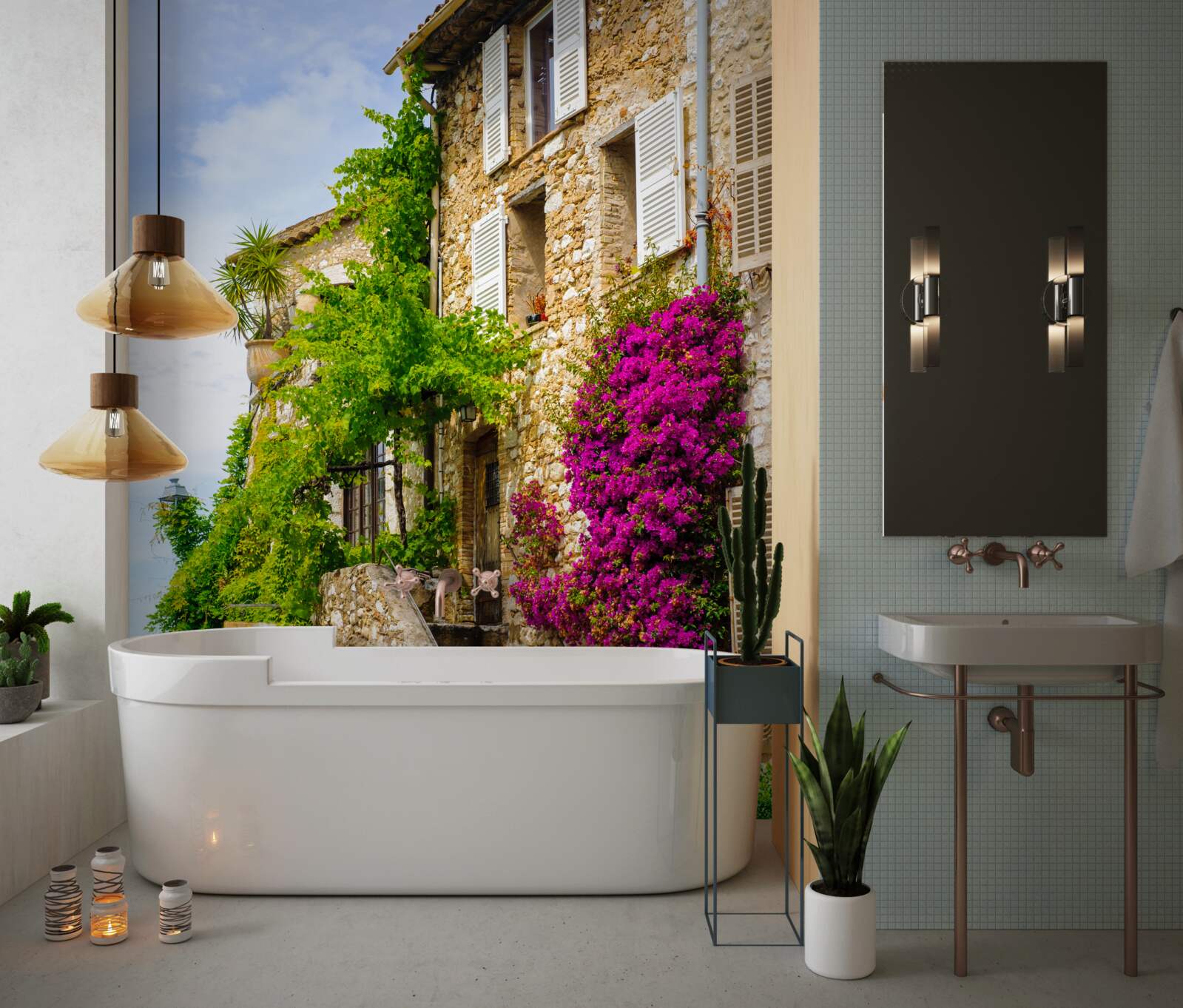 Fotobehang oude italiaanse residentie