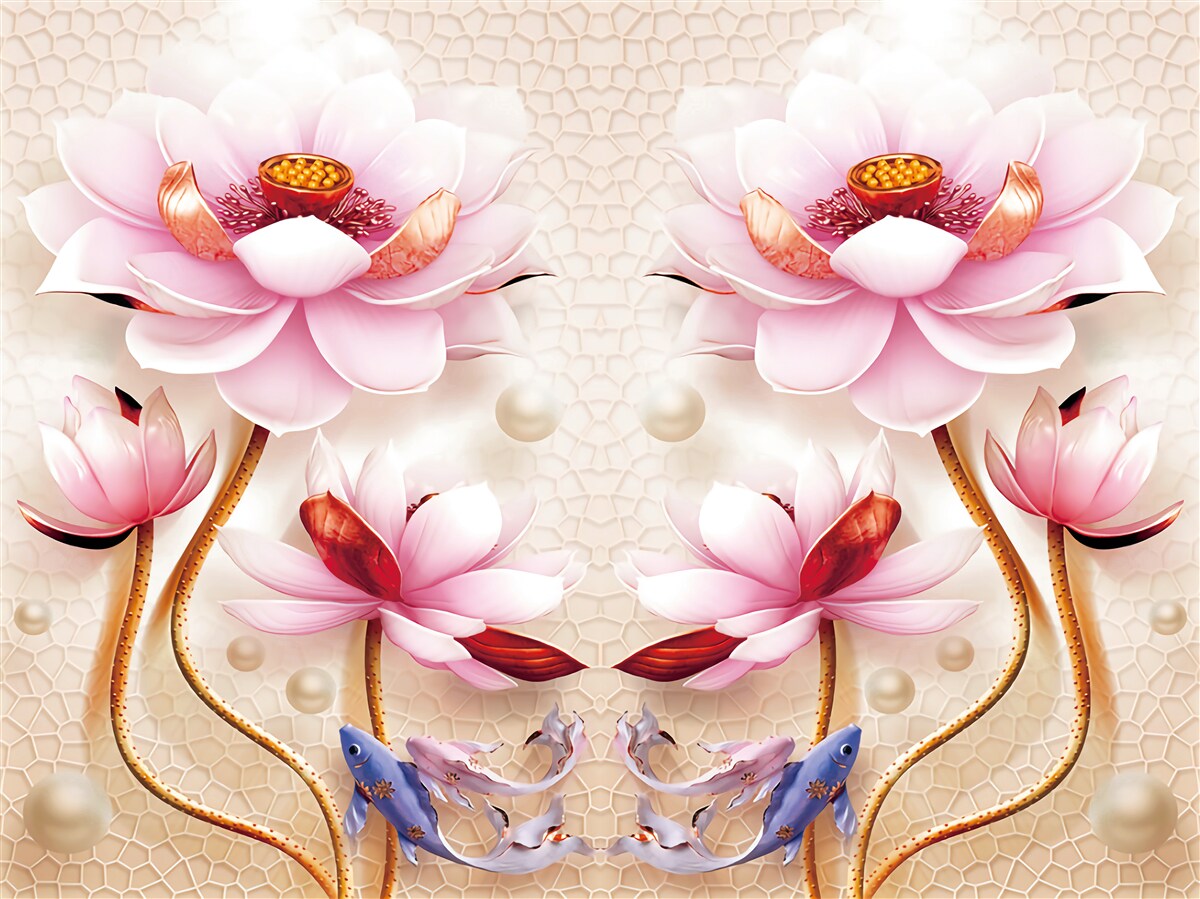 Fotobehang zeebewoners en zeldzame planten