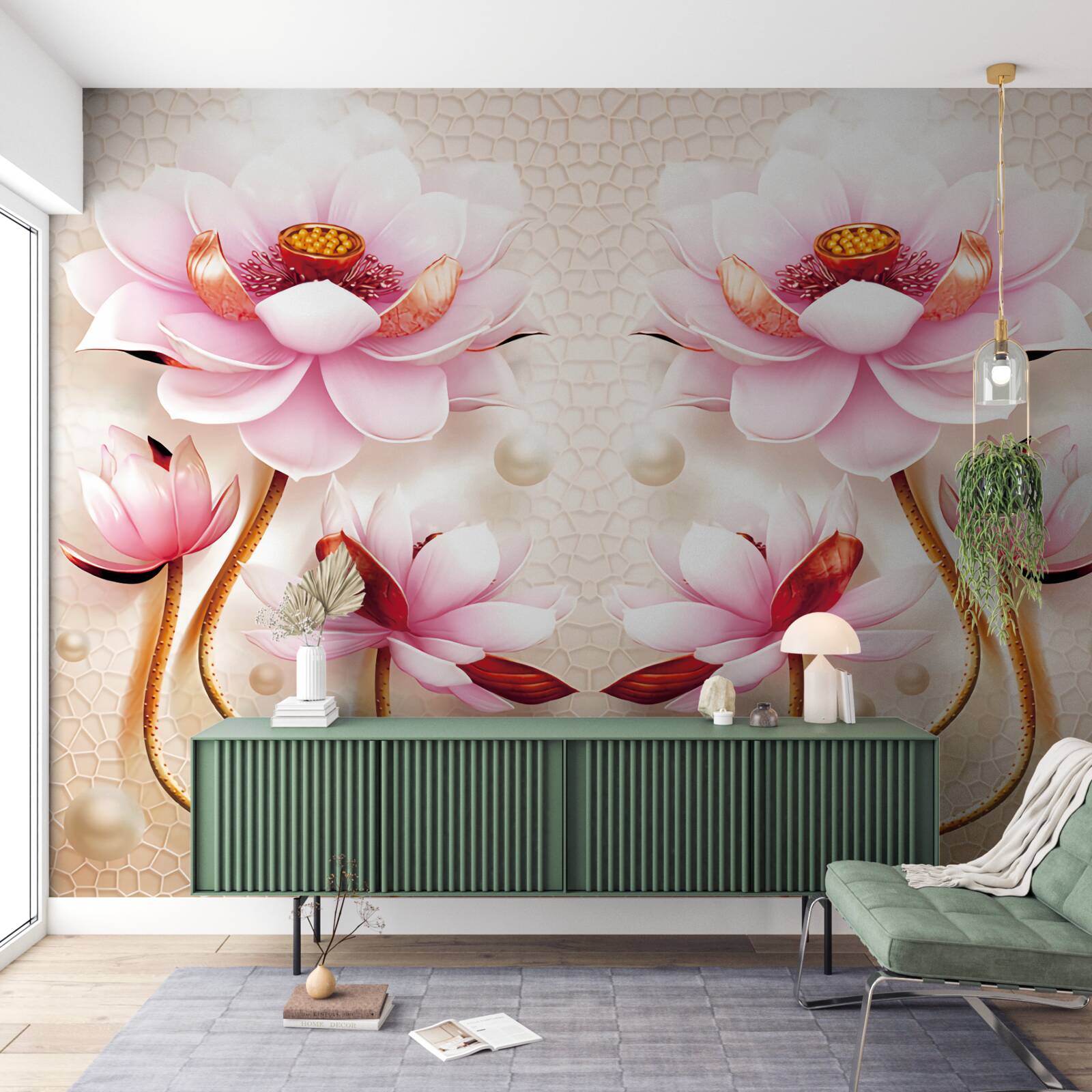 Fotobehang zeebewoners en zeldzame planten