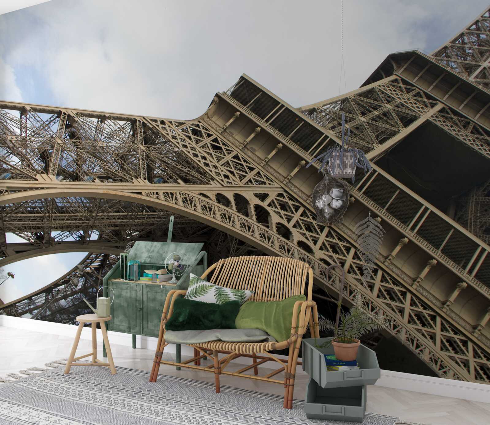 Fotobehang kijken naar de eiffeltoren