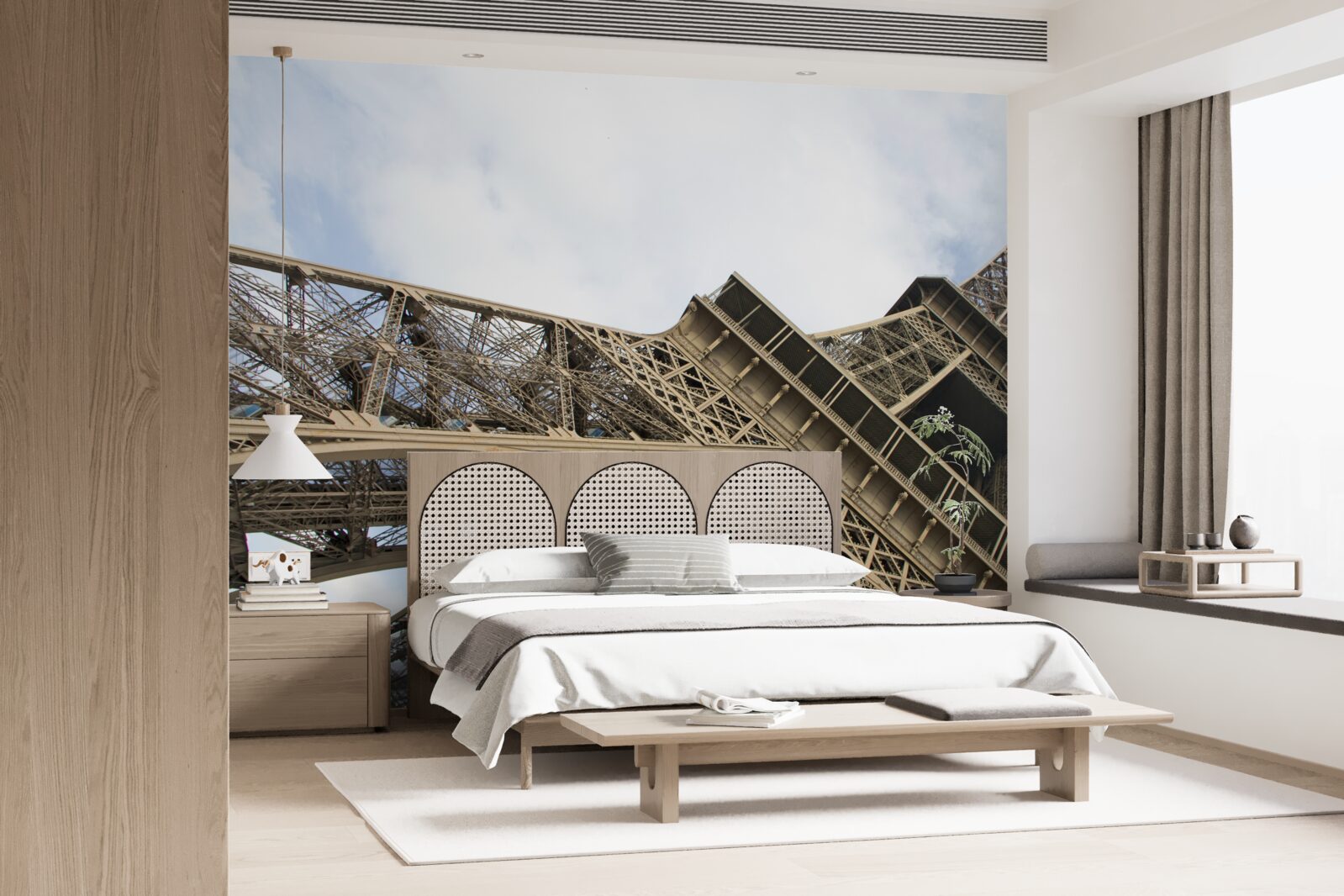 Fotobehang kijken naar de eiffeltoren