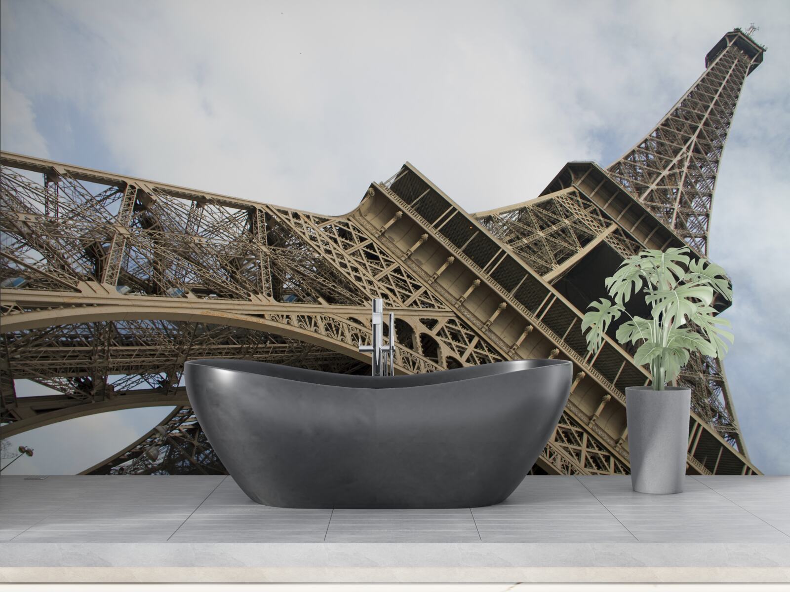 Fotobehang kijken naar de eiffeltoren