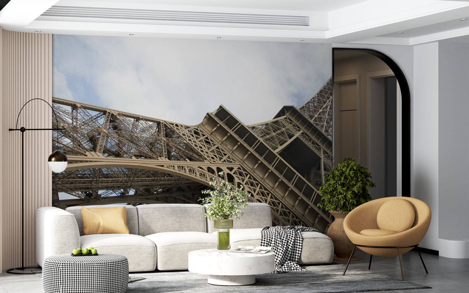 Fotobehang kijken naar de eiffeltoren