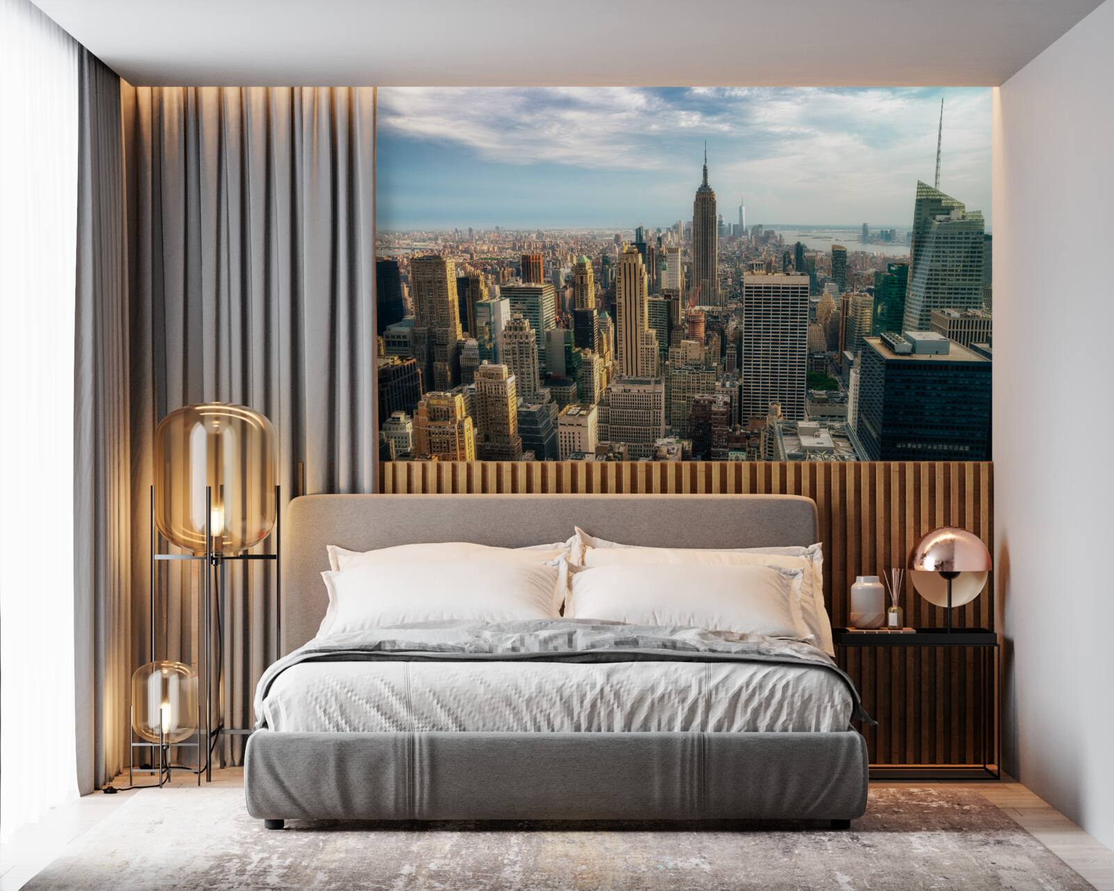 Fotobehang de bouw van de empire state is in volle gang