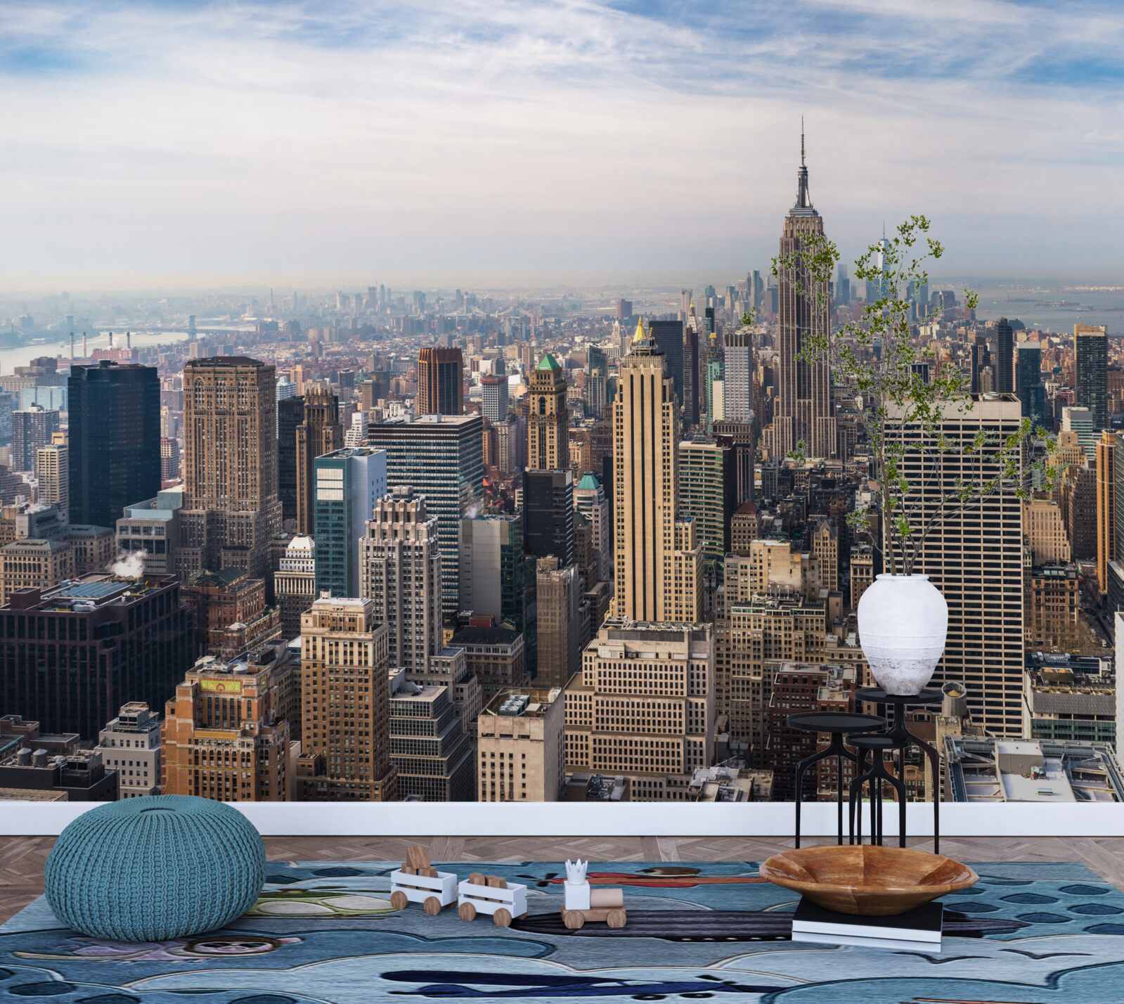 Fotobehang vogelperspectief van manhattan