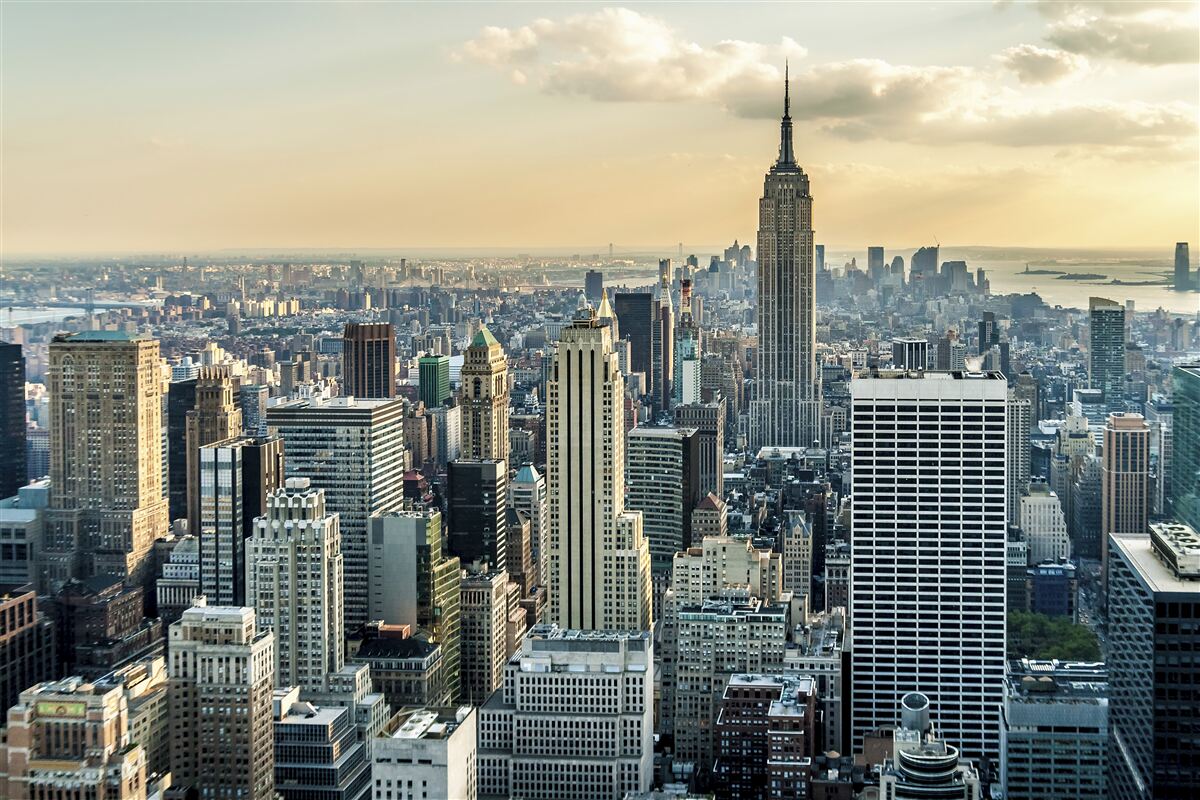 Fotobehang 360 graden uitzicht op new york