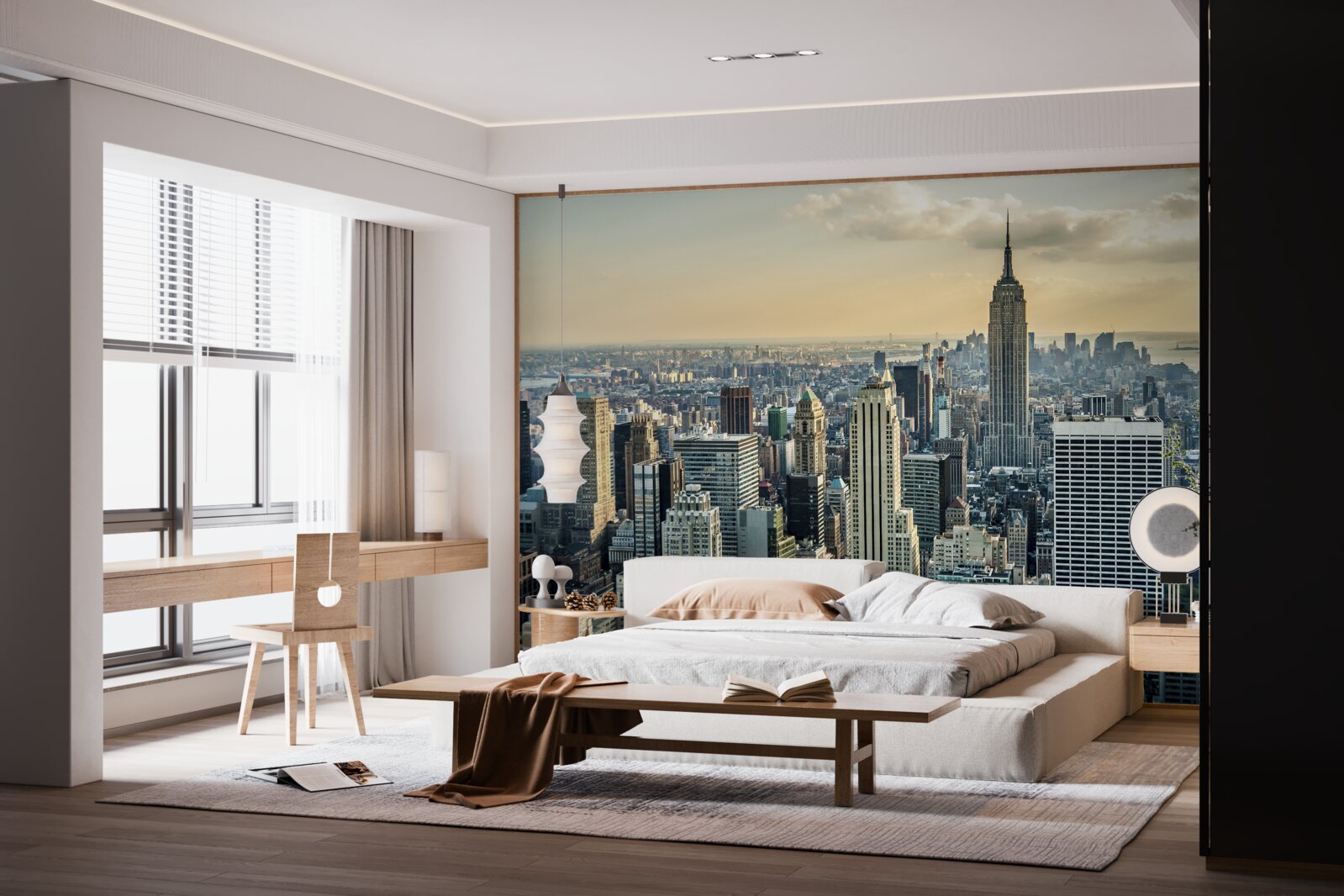 Fotobehang 360 graden uitzicht op new york