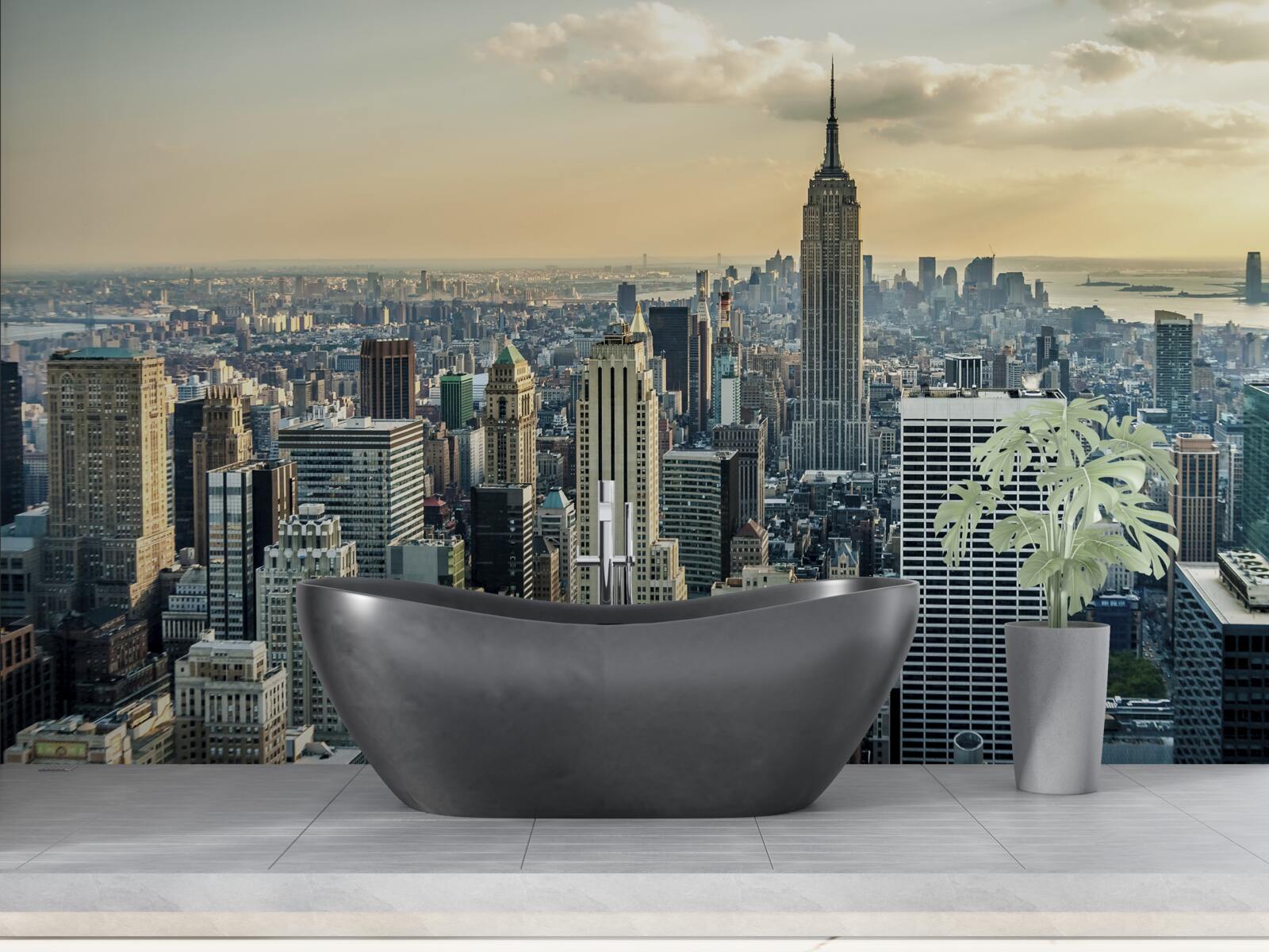 Fotobehang 360 graden uitzicht op new york