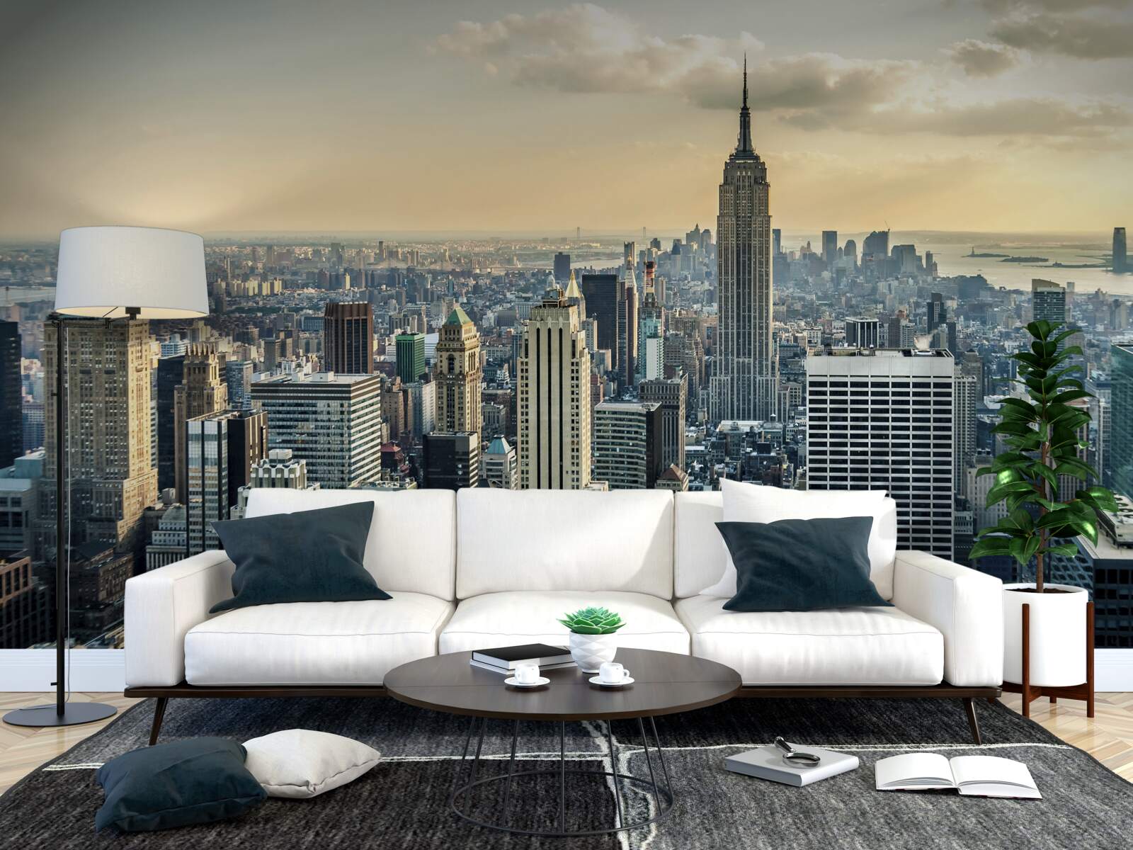 Fotobehang 360 graden uitzicht op new york