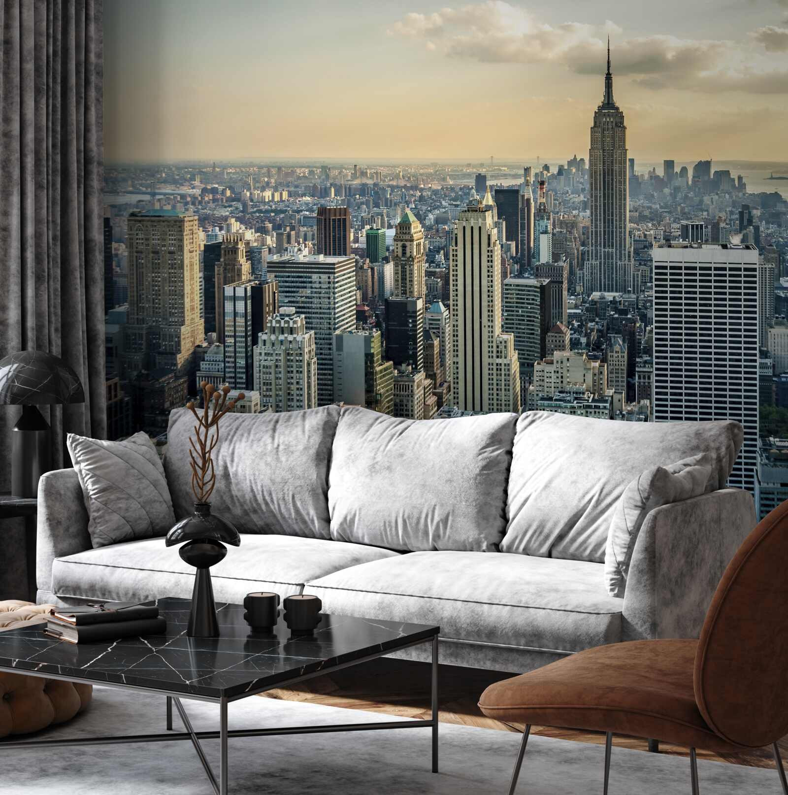 Fotobehang 360 graden uitzicht op new york