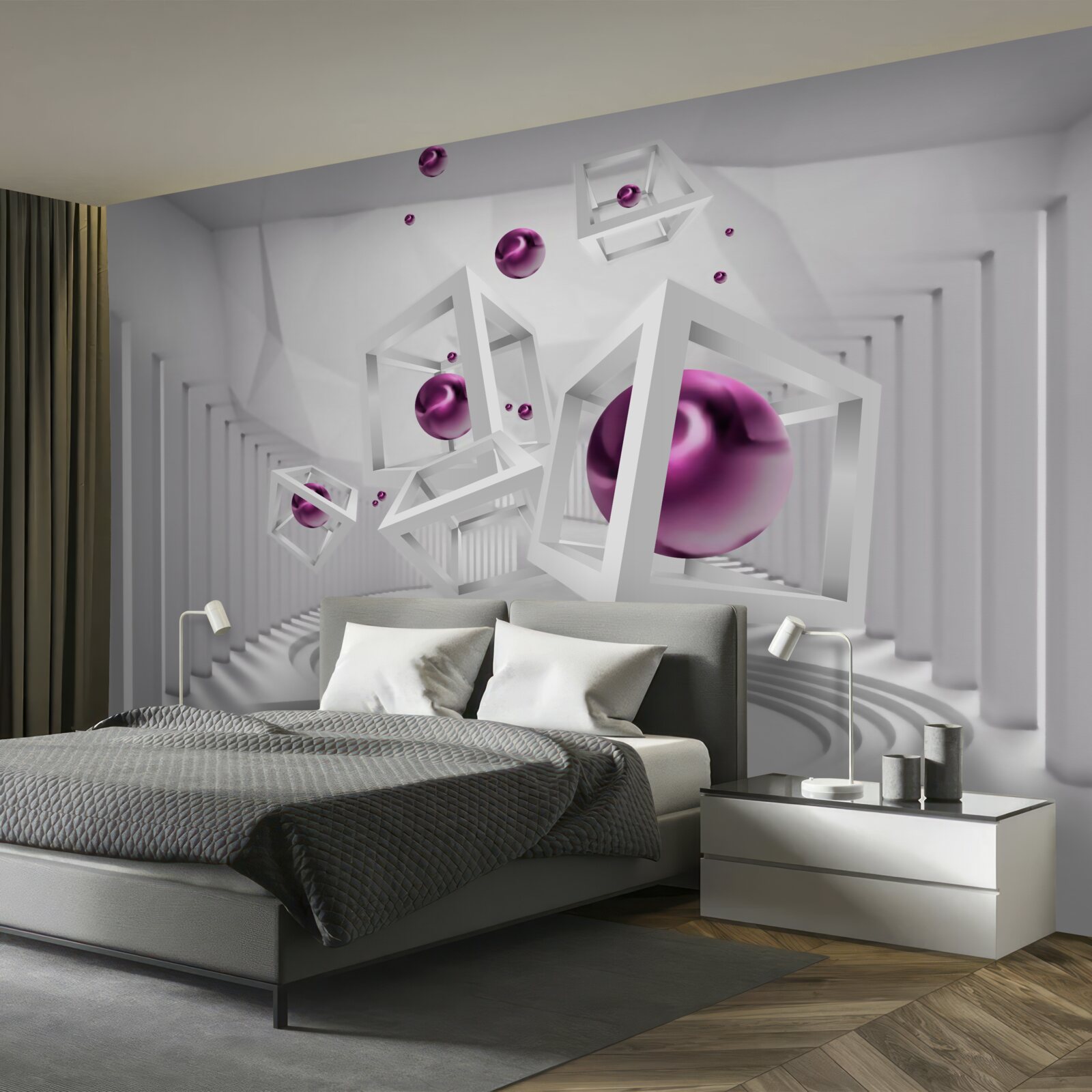 Fotobehang geometrische vormen en trappen in het concept van abstractie