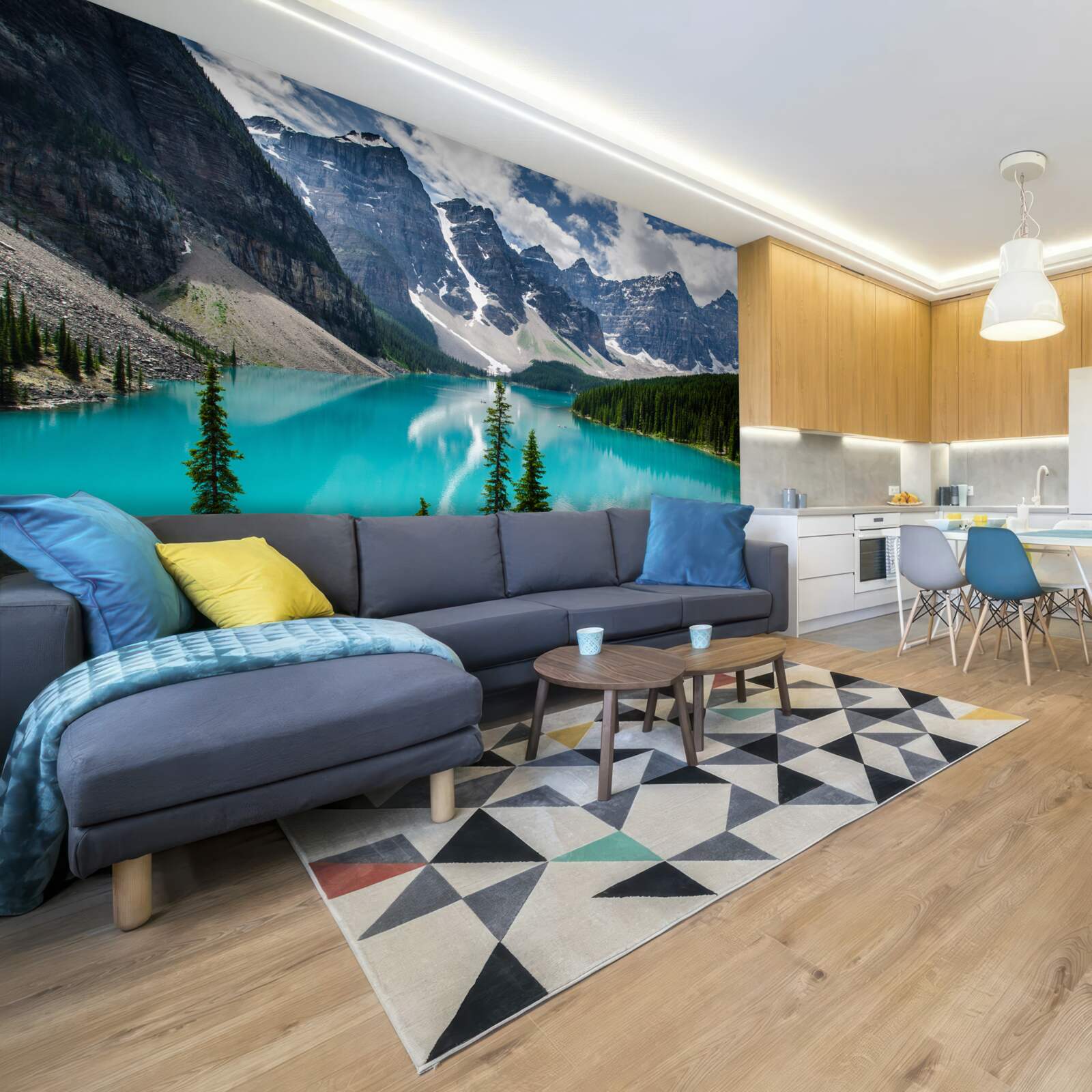 Fotobehang het blauw van bergstromen