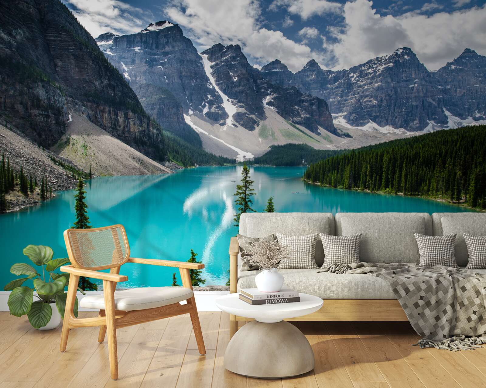 Fotobehang het blauw van bergstromen