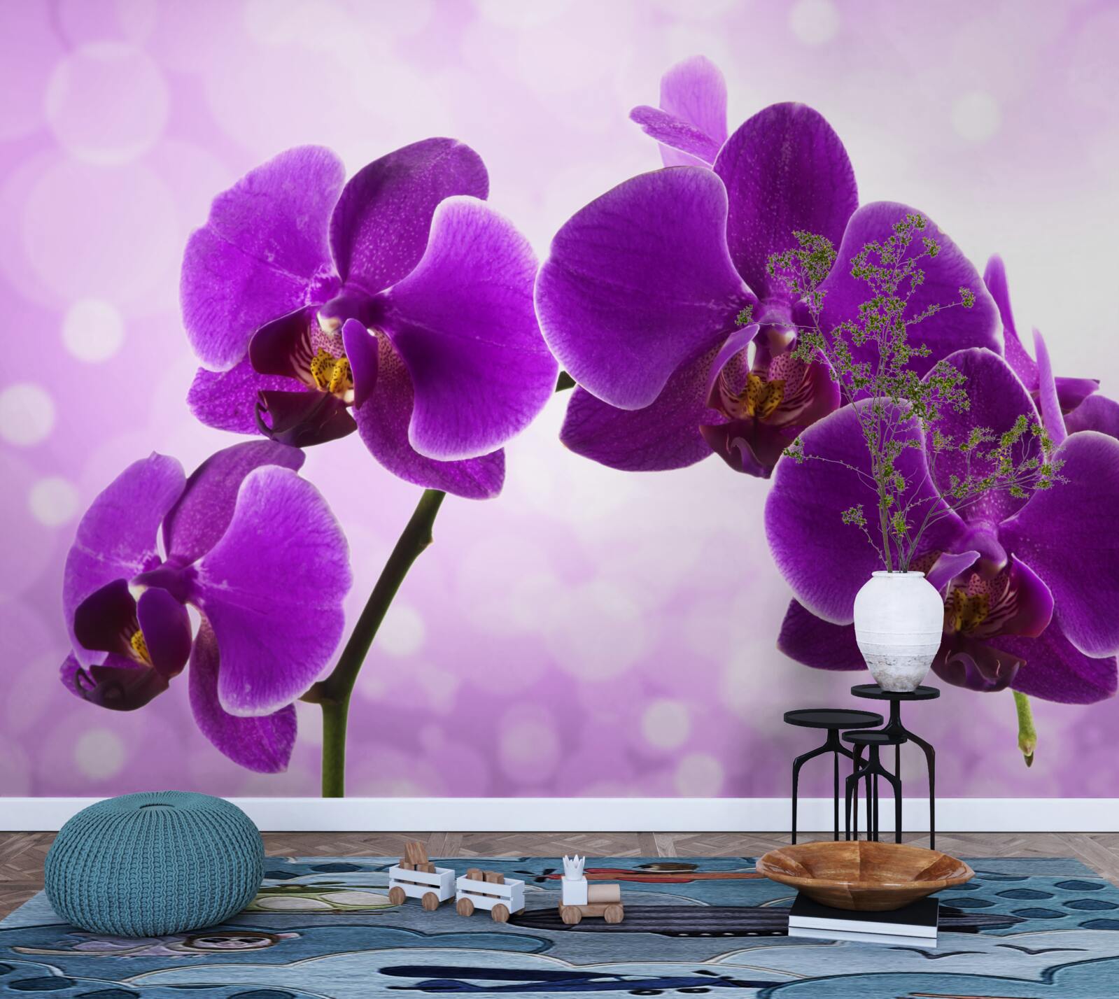 Fotobehang dieppaarse orchidee