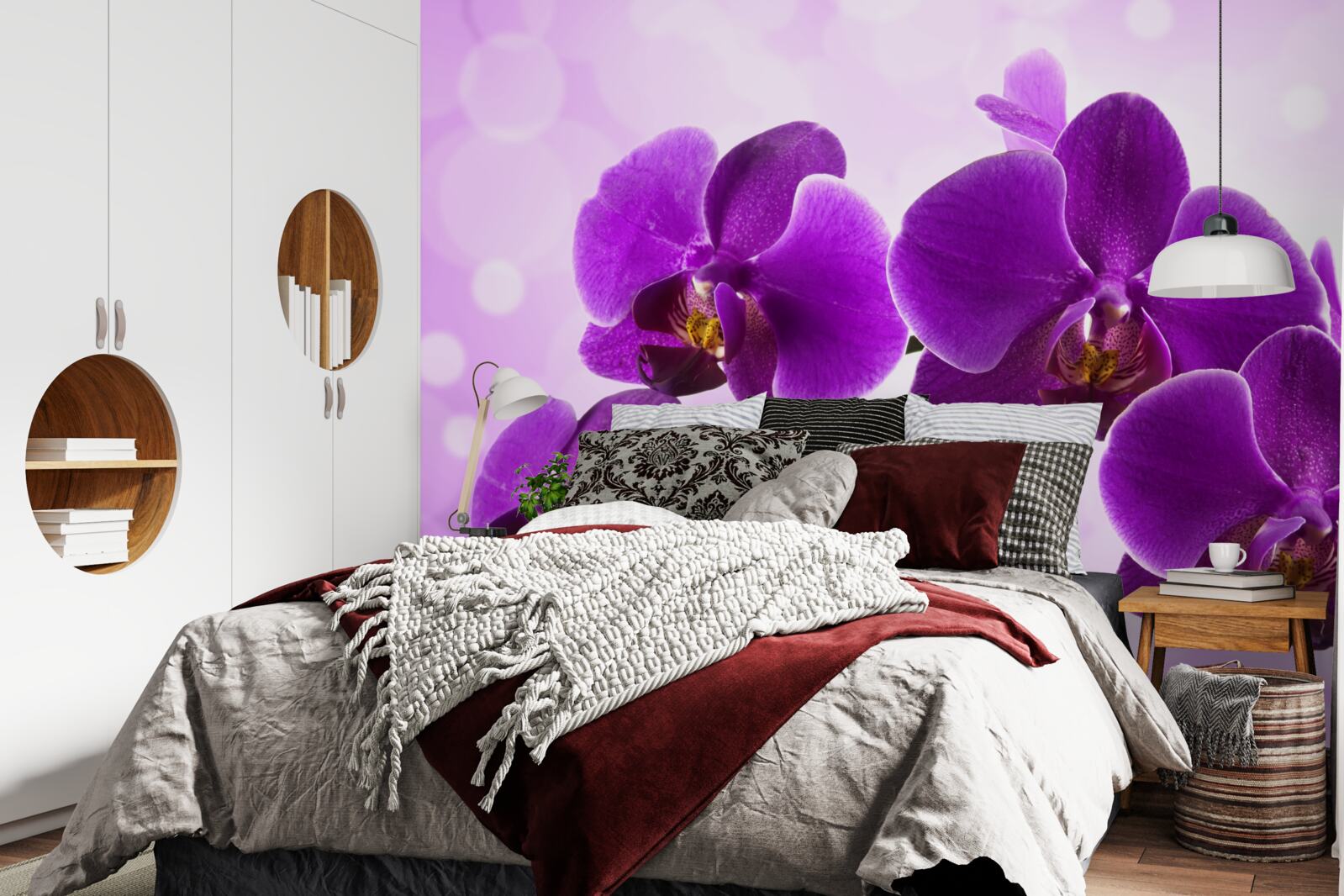Fotobehang dieppaarse orchidee