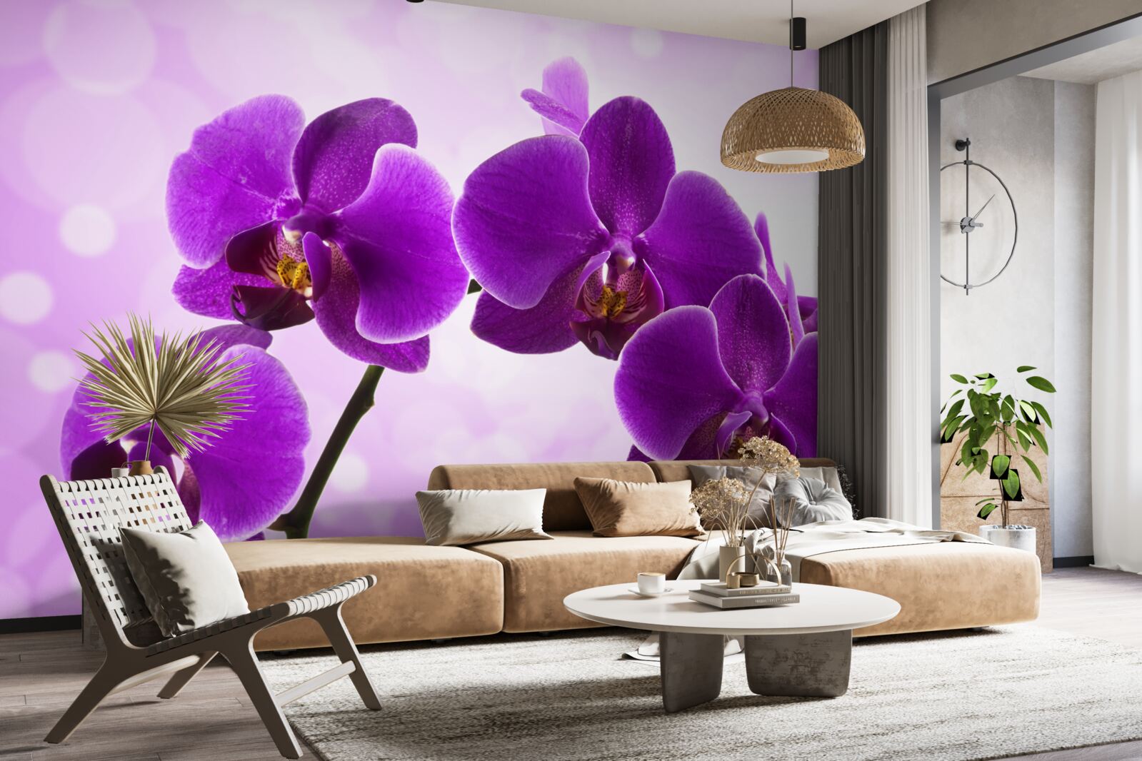Fotobehang dieppaarse orchidee