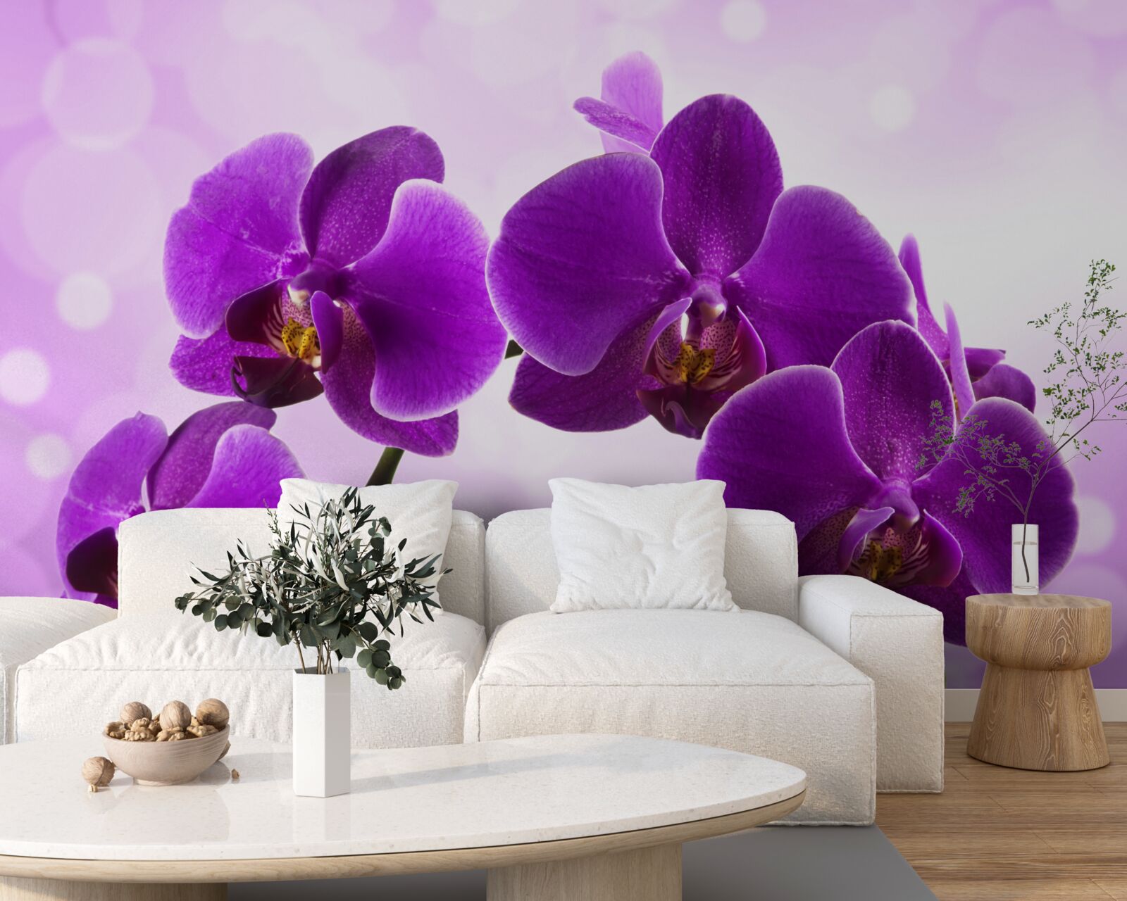 Fotobehang dieppaarse orchidee