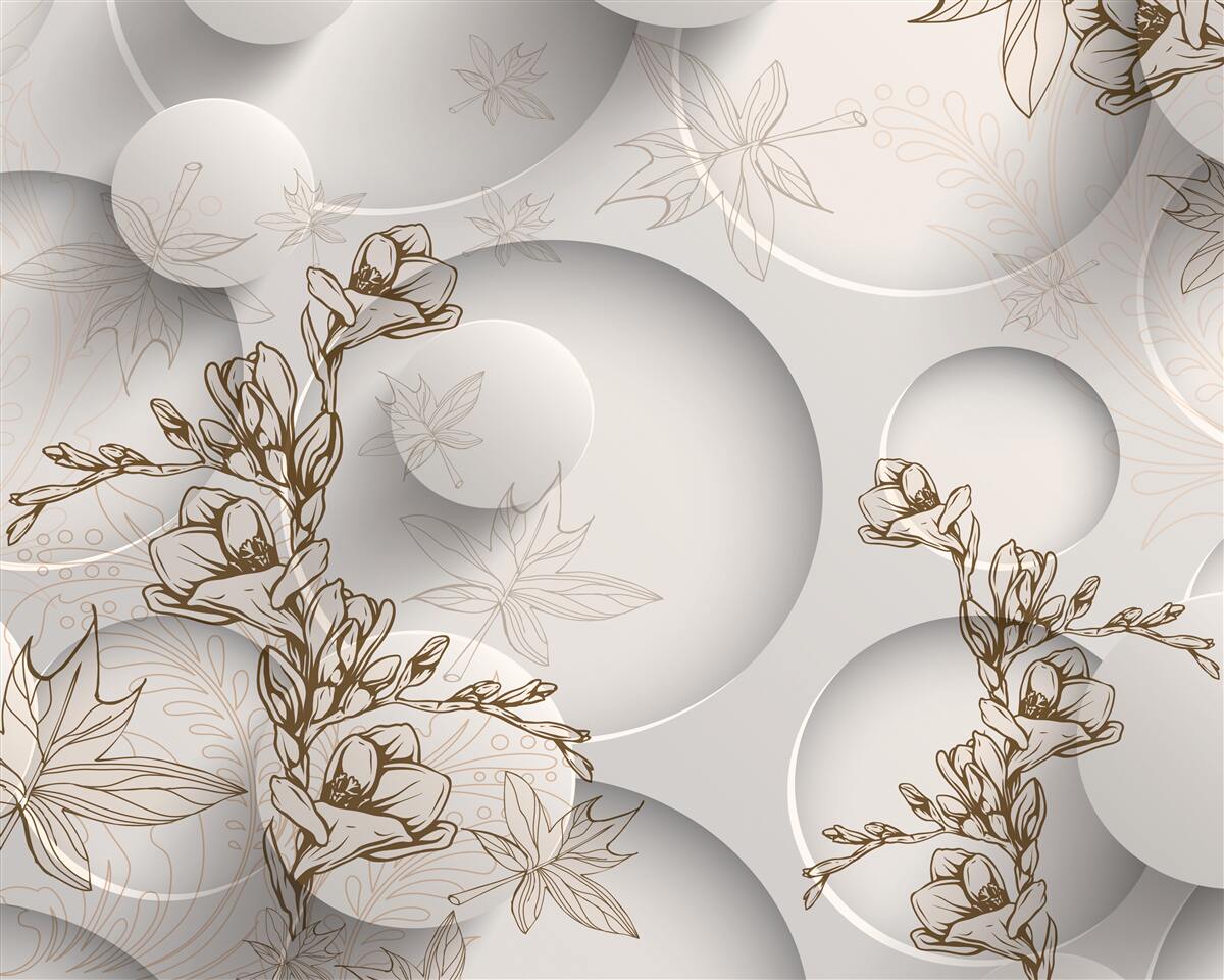 Fotobehang magnolia's zijn wit en rond van vorm