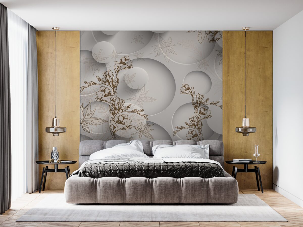 Fotobehang magnolia's zijn wit en rond van vorm