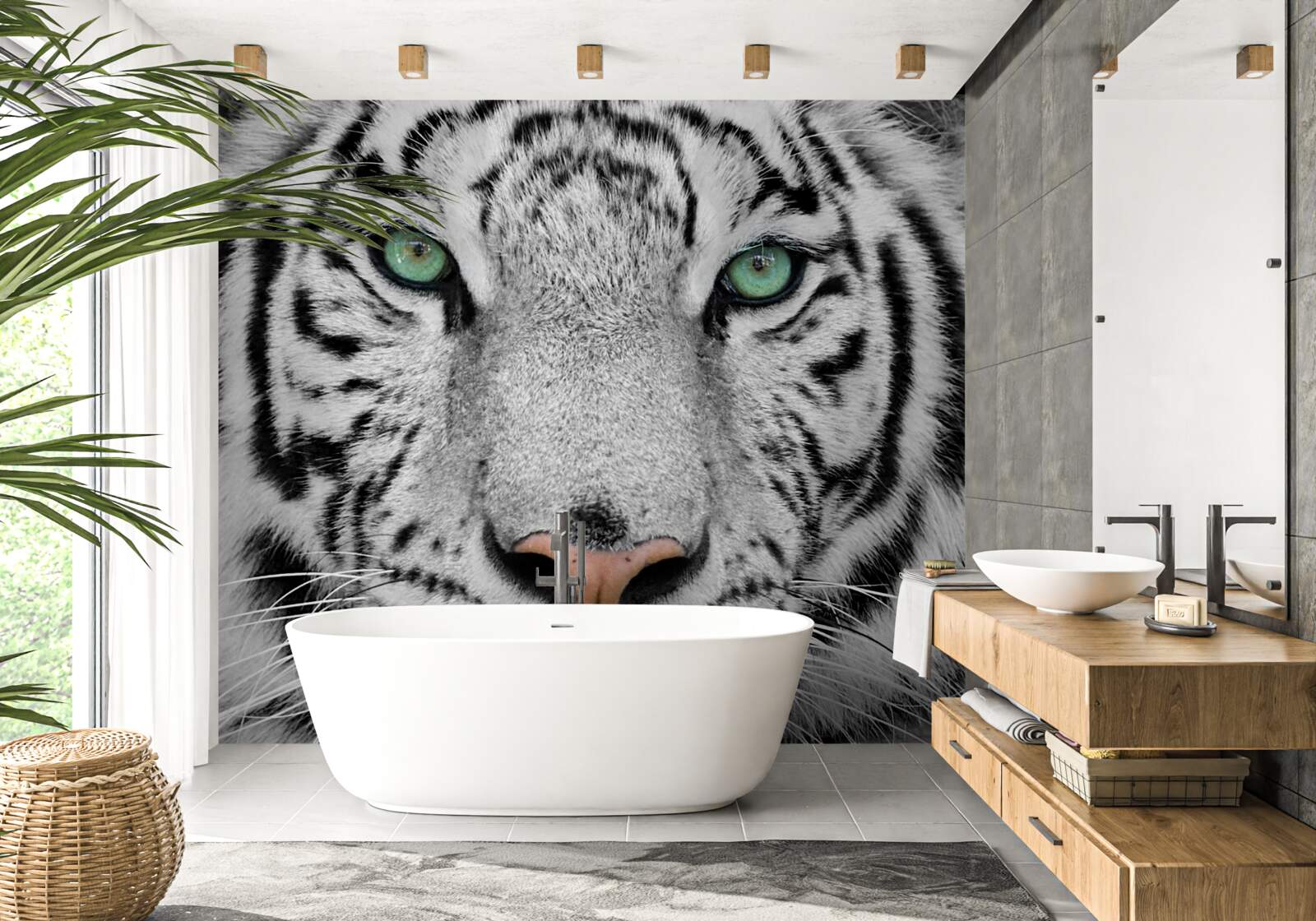 Fotobehang de prachtige witte tijger