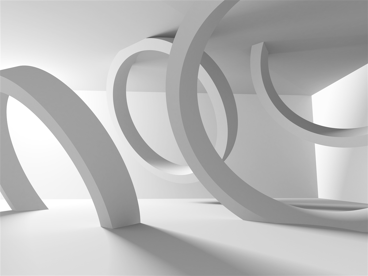 Fotobehang Bogen van totale rondheid