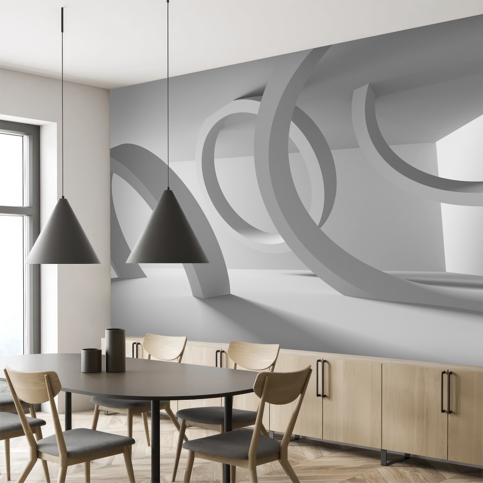 Fotobehang Bogen van totale rondheid