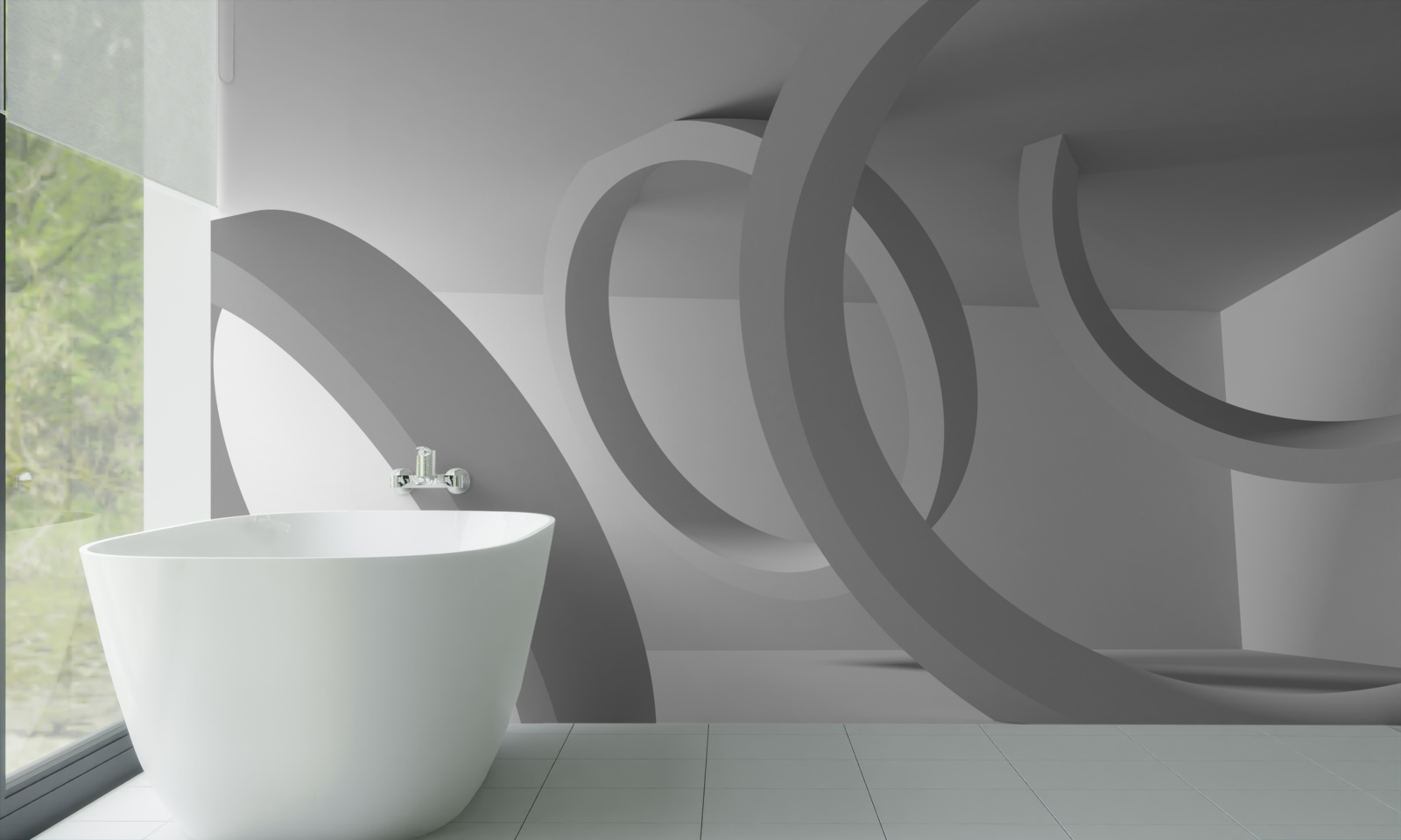 Fotobehang Bogen van totale rondheid