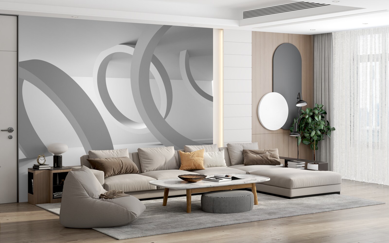 Fotobehang Bogen van totale rondheid