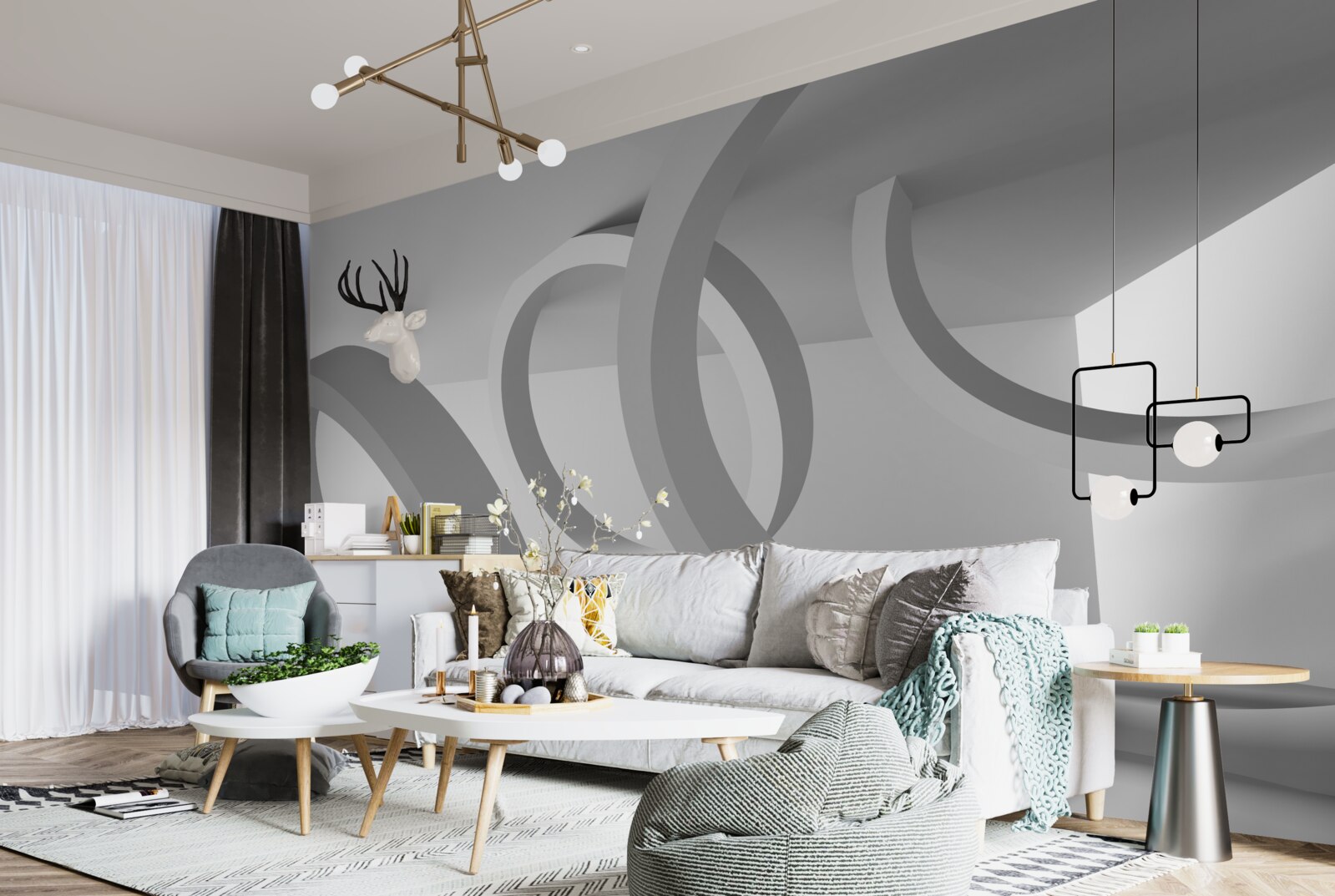 Fotobehang Bogen van totale rondheid