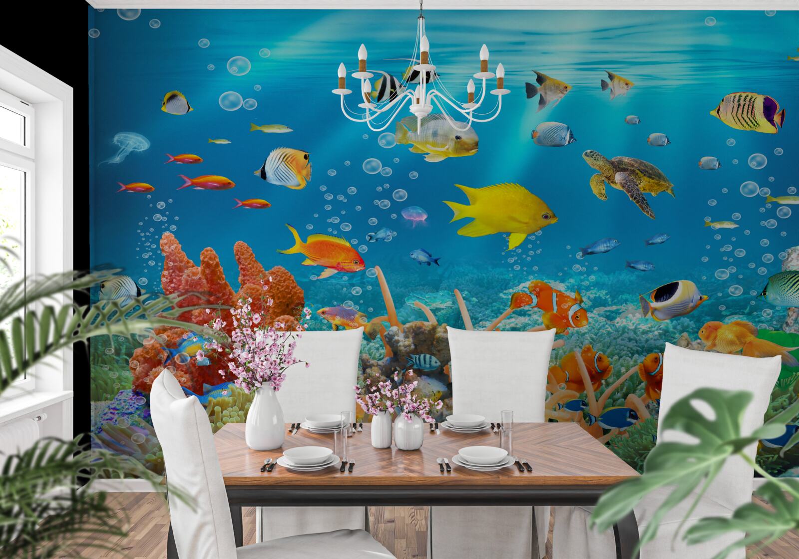 Fotobehang fascinerende wereld onder water