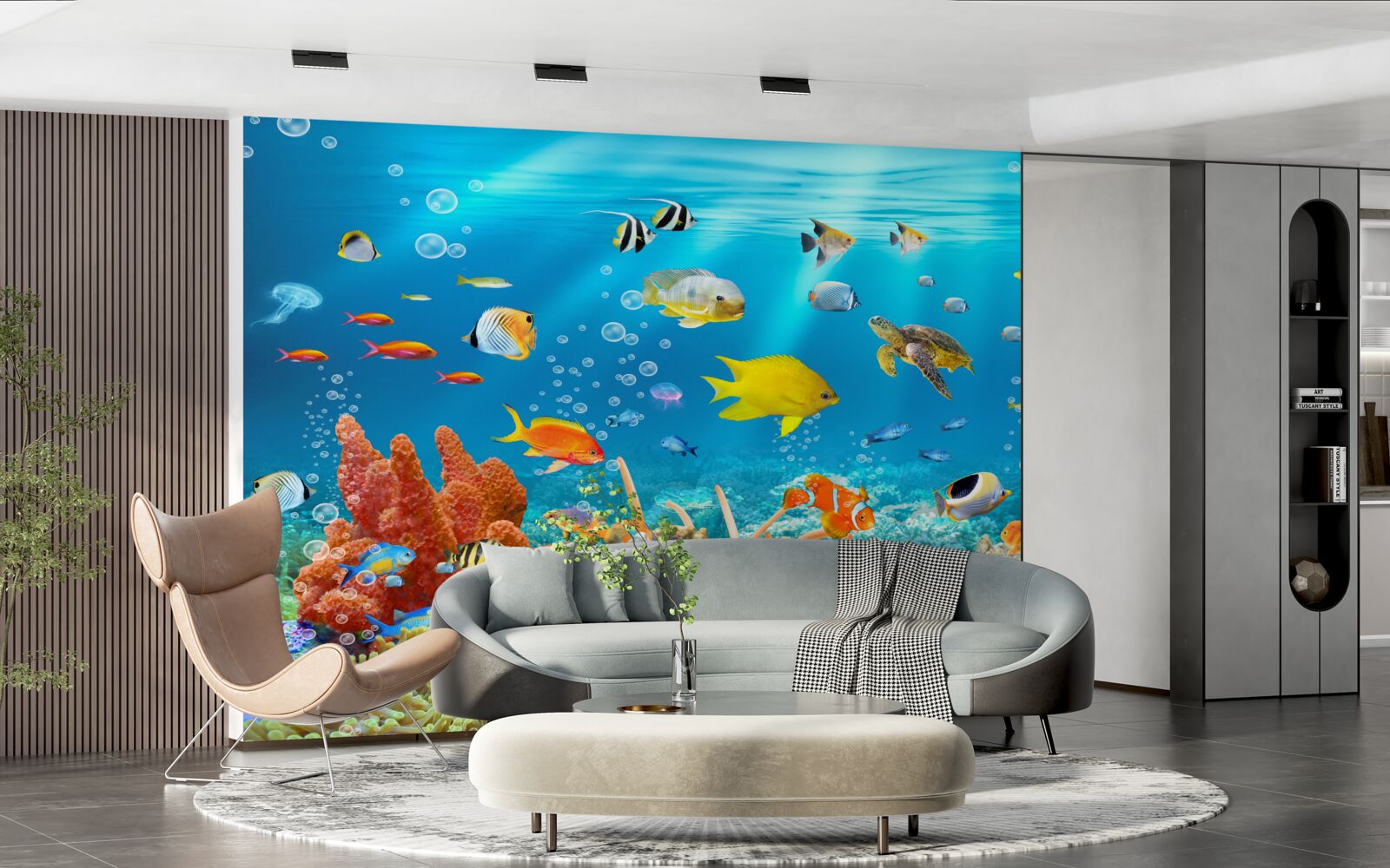 Fotobehang fascinerende wereld onder water