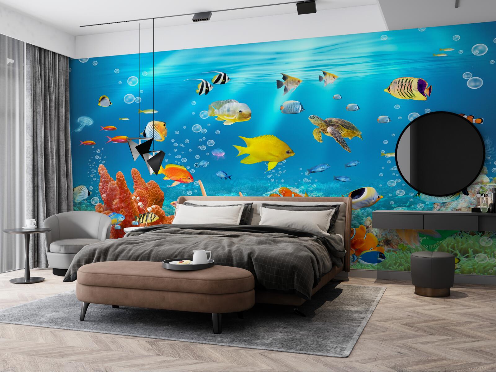 Fotobehang fascinerende wereld onder water