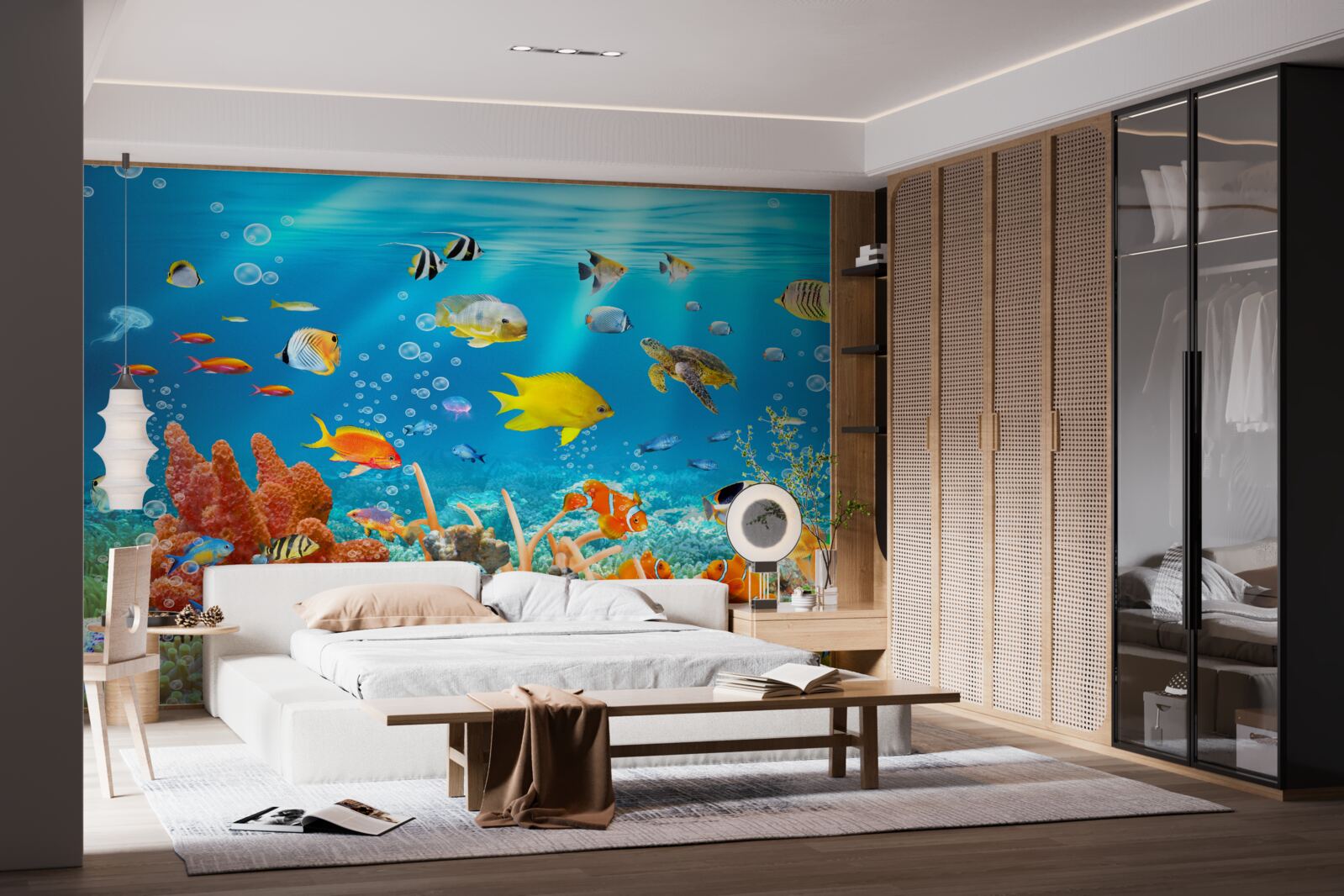 Fotobehang fascinerende wereld onder water